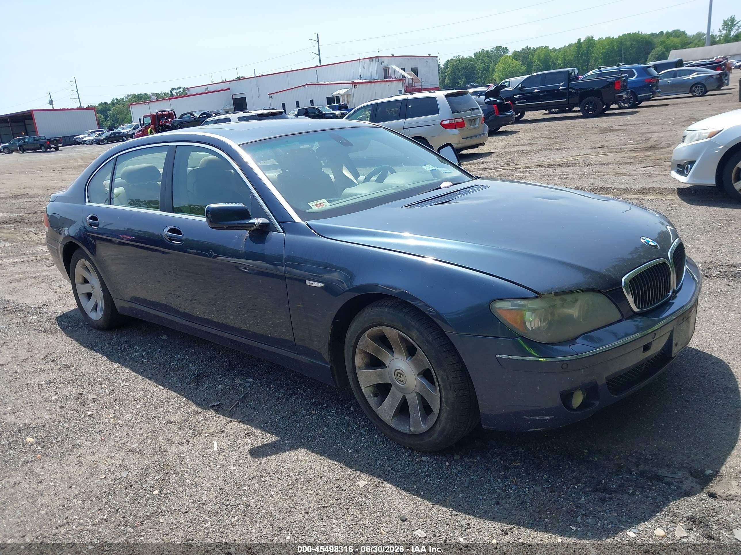 2006 Bmw 750 Li Blue vin: WBAHN83536DT26836