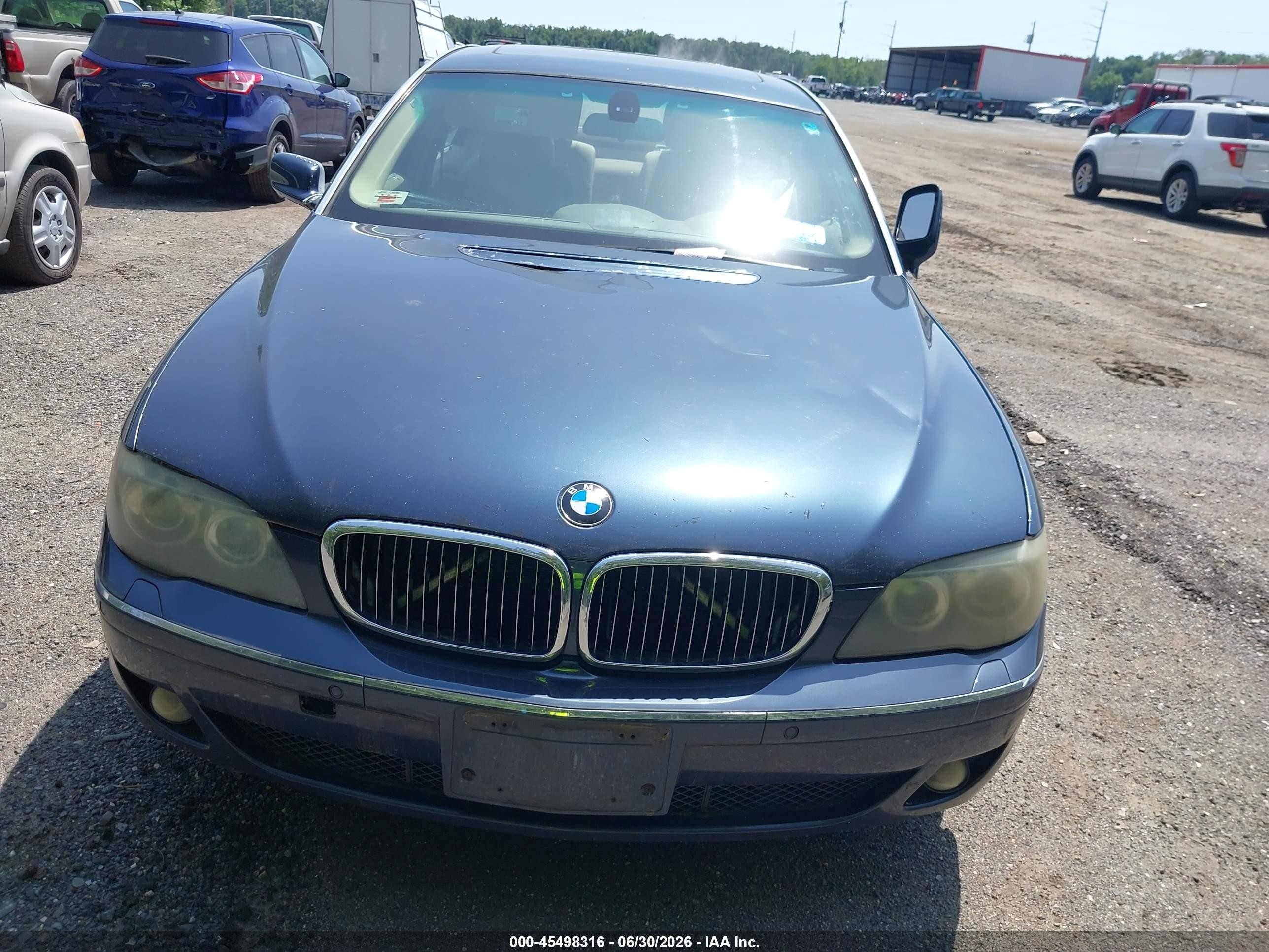 2006 Bmw 750 Li Blue vin: WBAHN83536DT26836