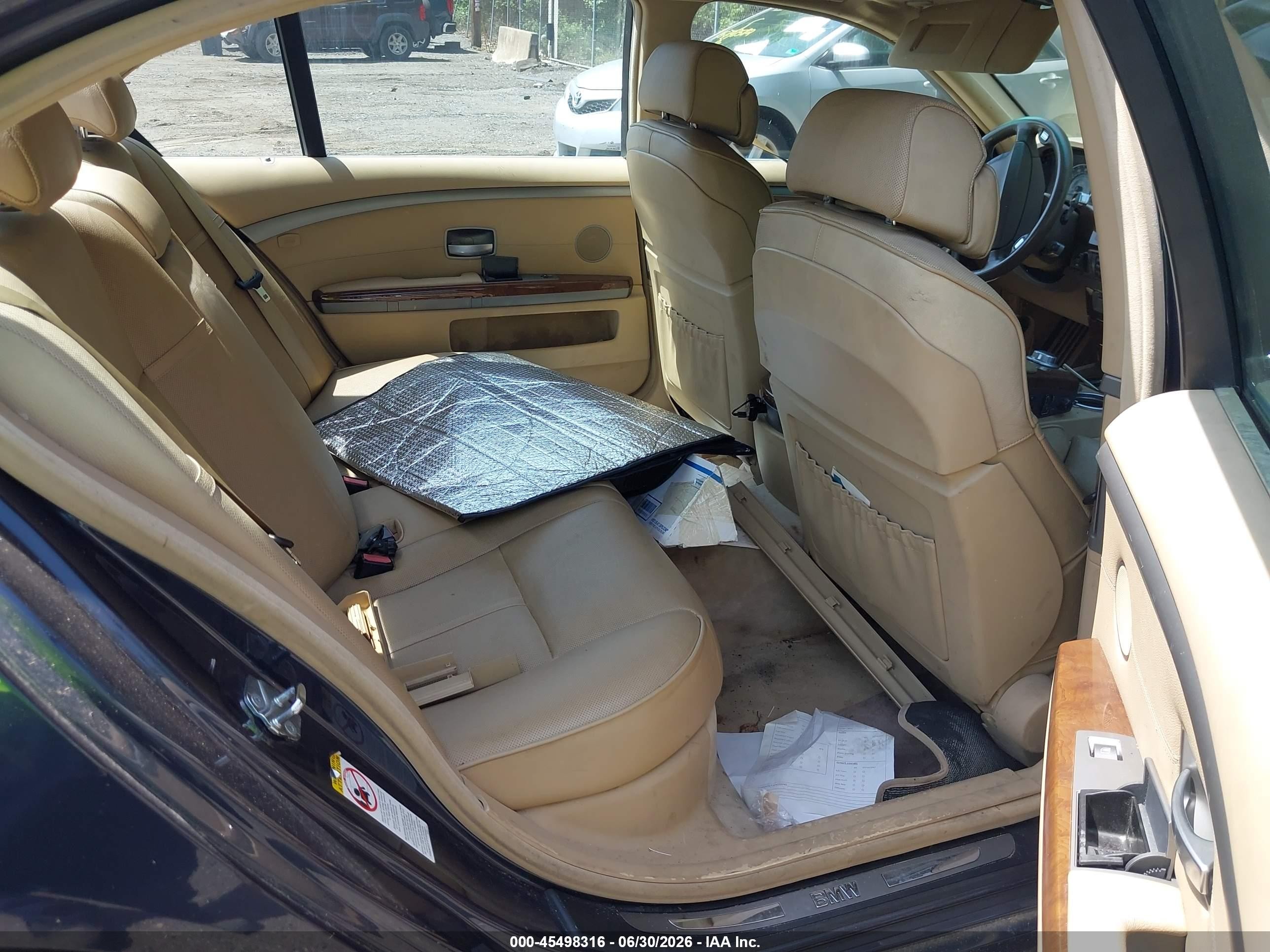 2006 Bmw 750 Li Blue vin: WBAHN83536DT26836