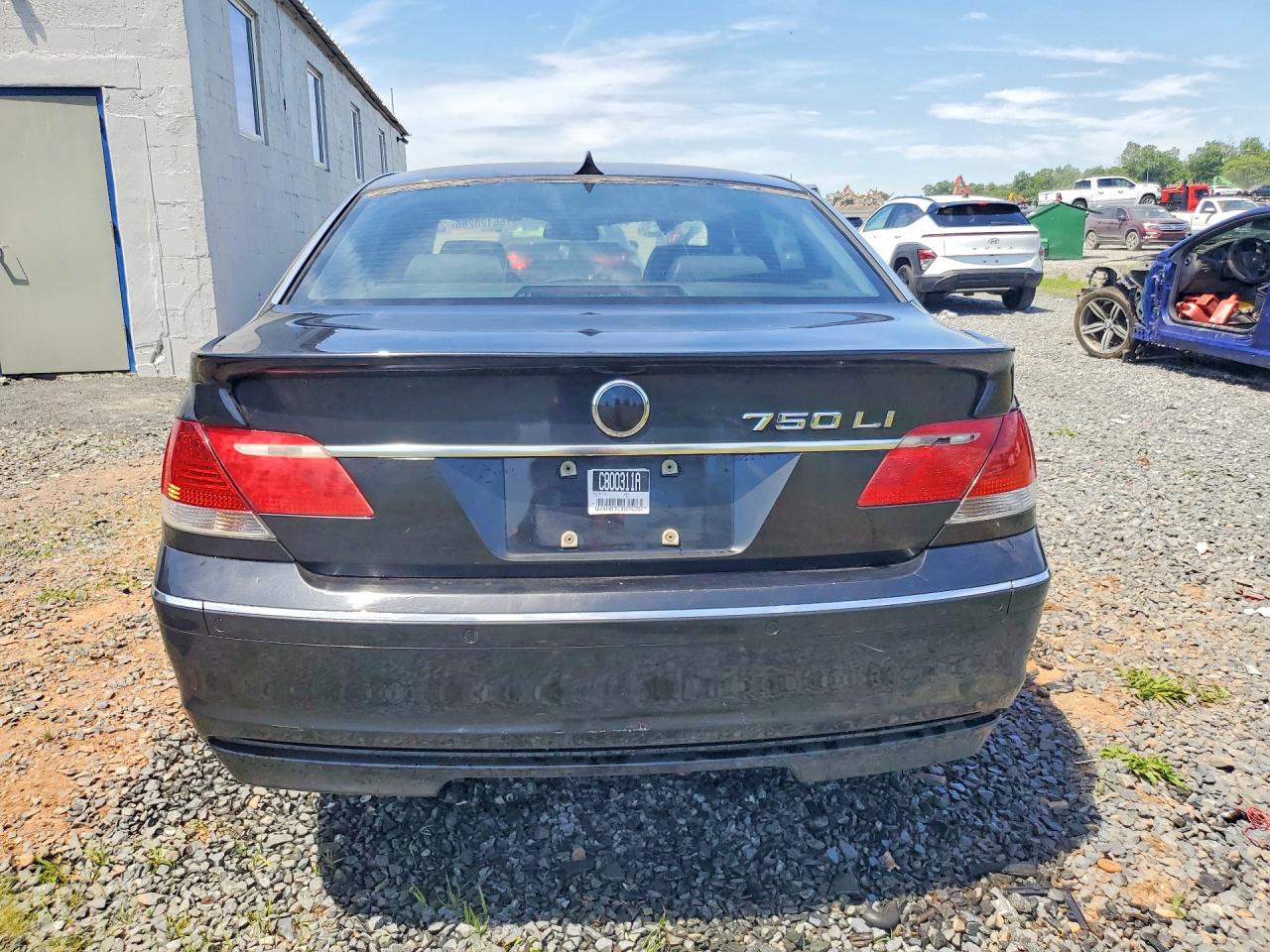 2006 Bmw 750 Li Black vin: WBAHN83536DT62817