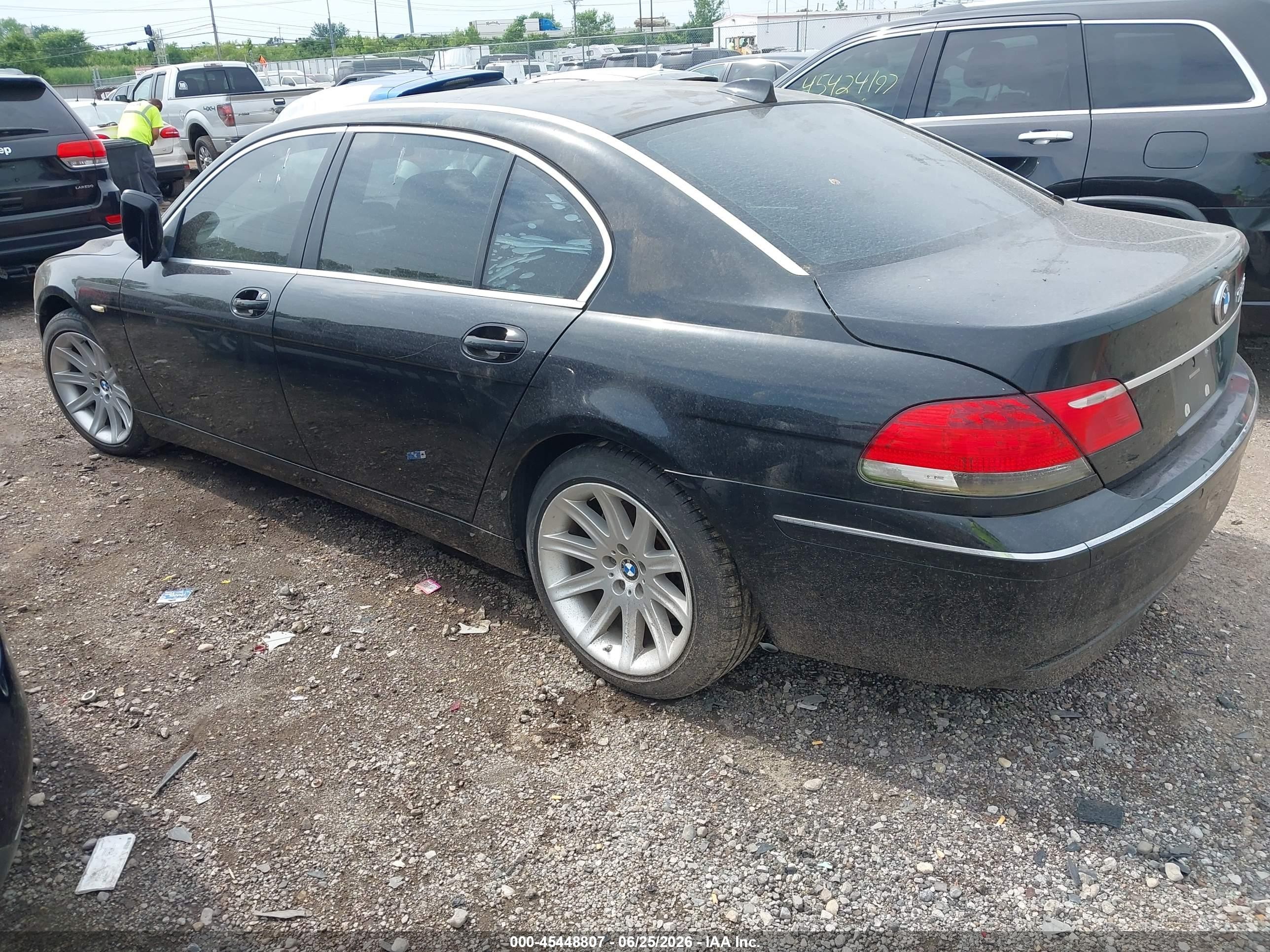 2007 Bmw 750li   Black vin: WBAHN83537DT72944