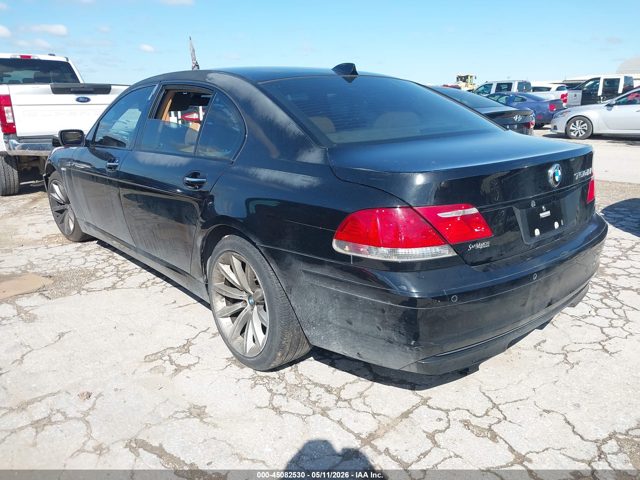 2008 Bmw 750li   Черный vin: WBAHN83538DT78678