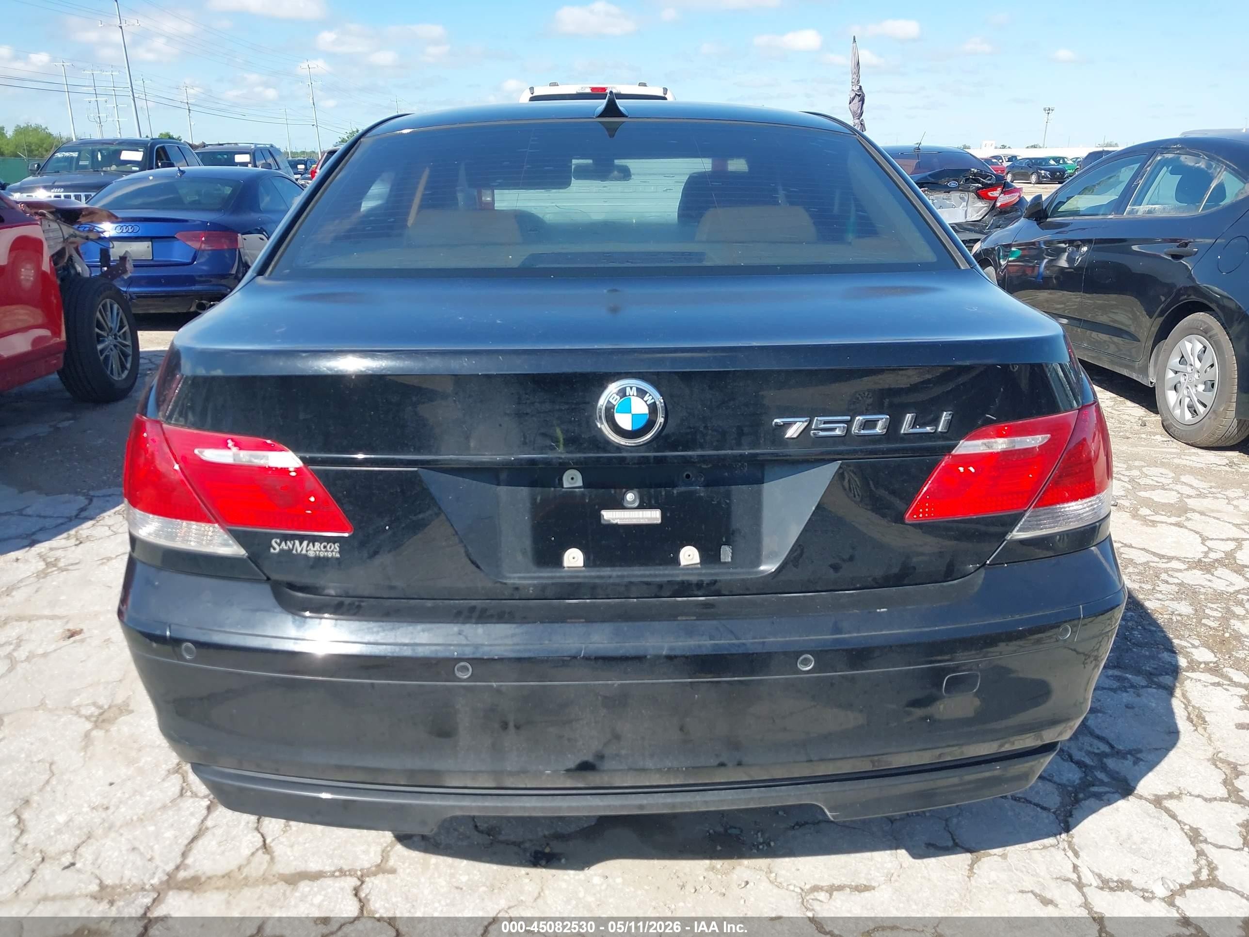 2008 Bmw 750li   Черный vin: WBAHN83538DT78678
