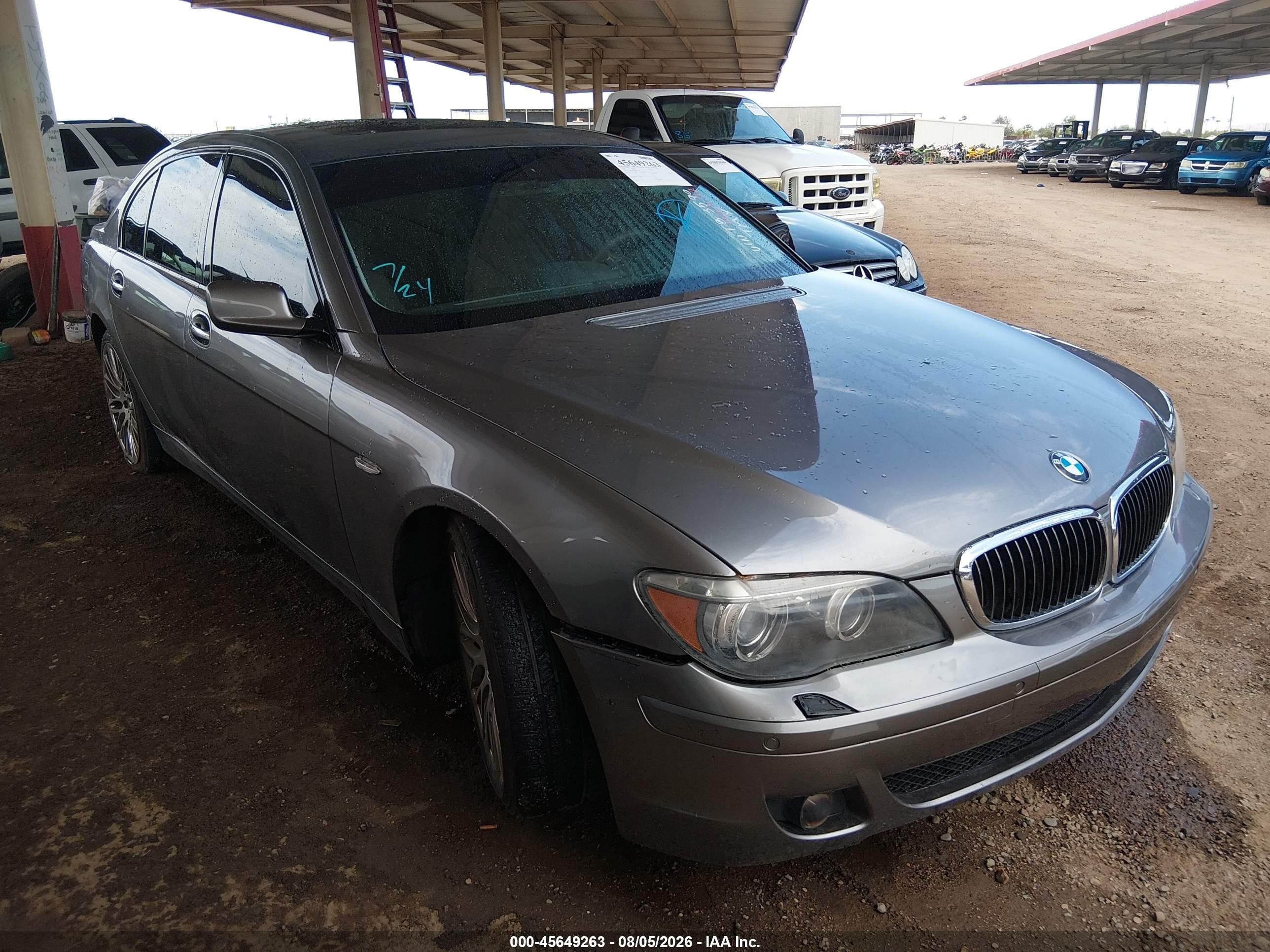 2008 Bmw 750li   Серый vin: WBAHN83538DT83590