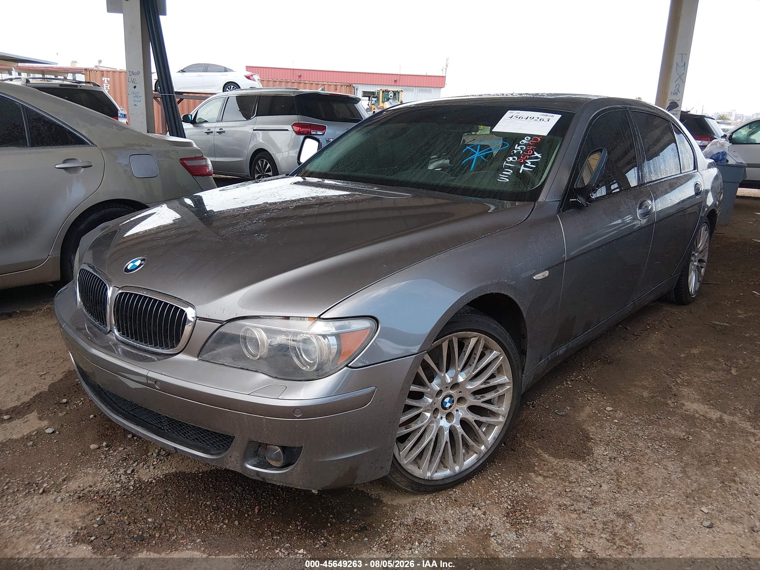 2008 Bmw 750li   Gray vin: WBAHN83538DT83590