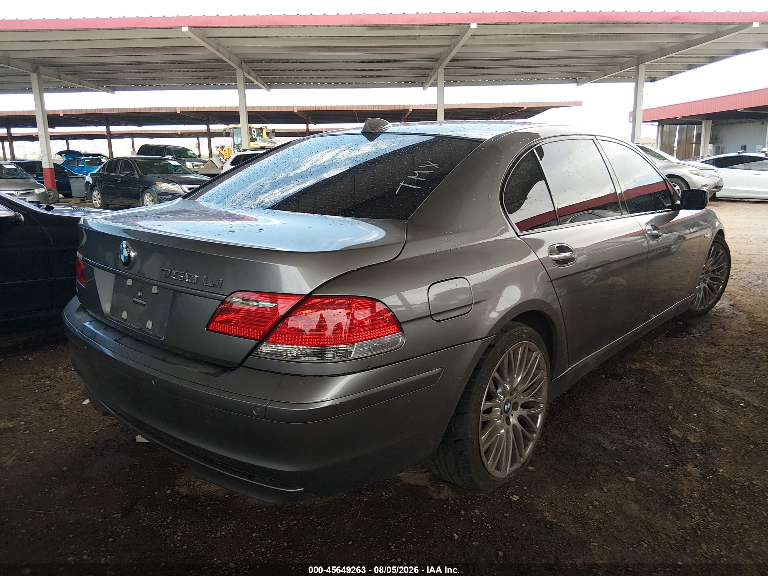 2008 Bmw 750li   Gray vin: WBAHN83538DT83590