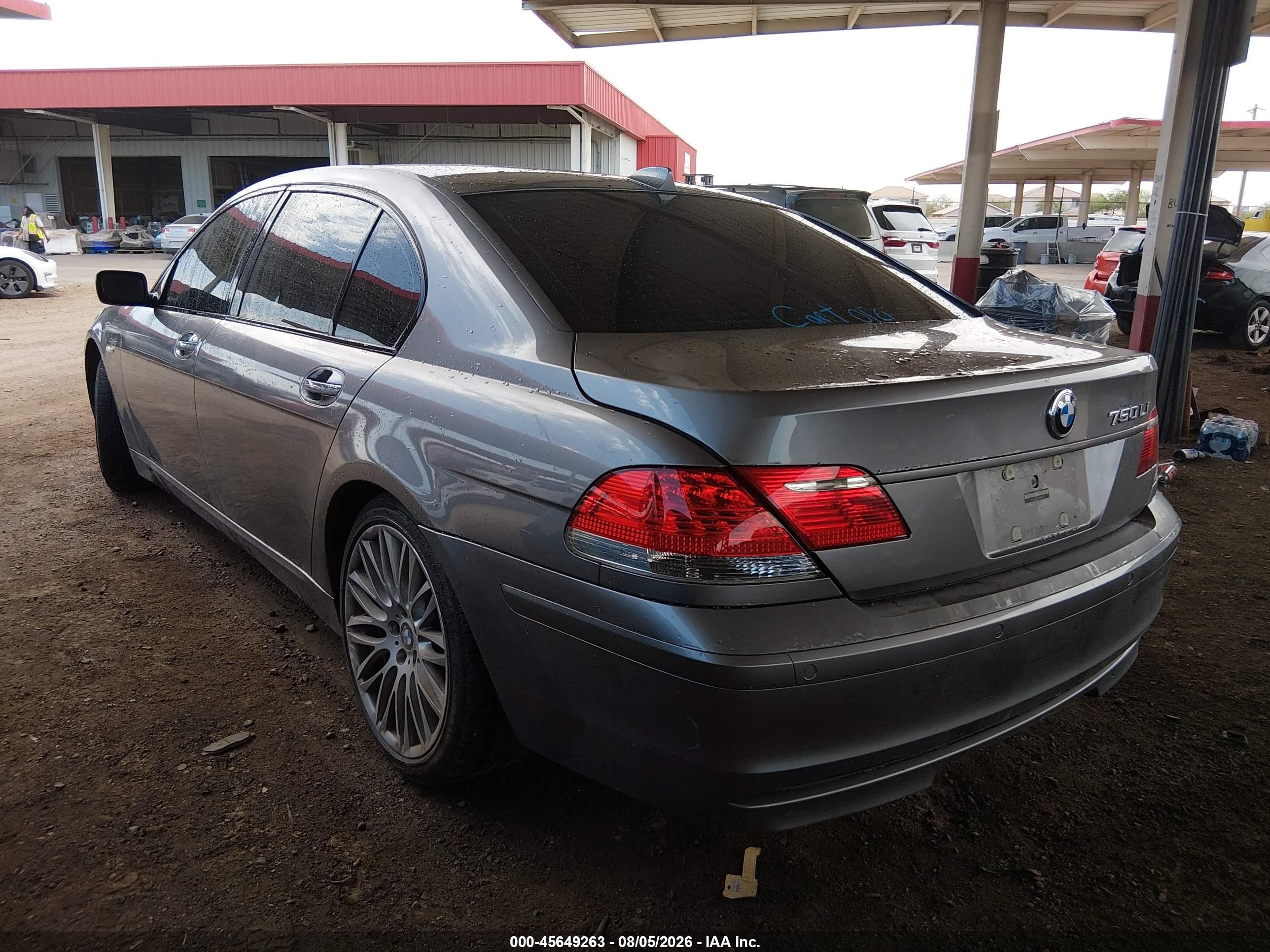 2008 Bmw 750li   Gray vin: WBAHN83538DT83590