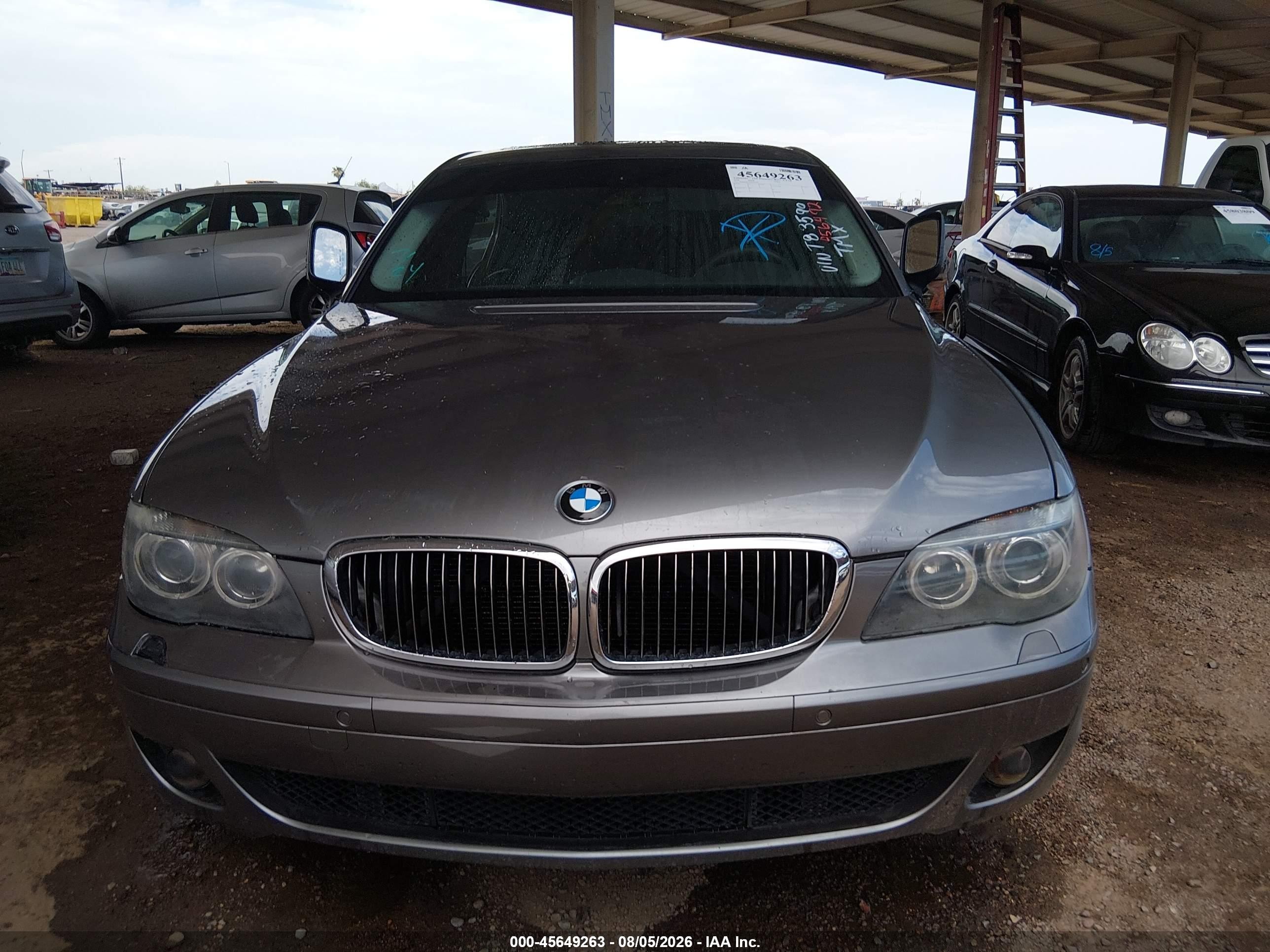 2008 Bmw 750li   Gray vin: WBAHN83538DT83590
