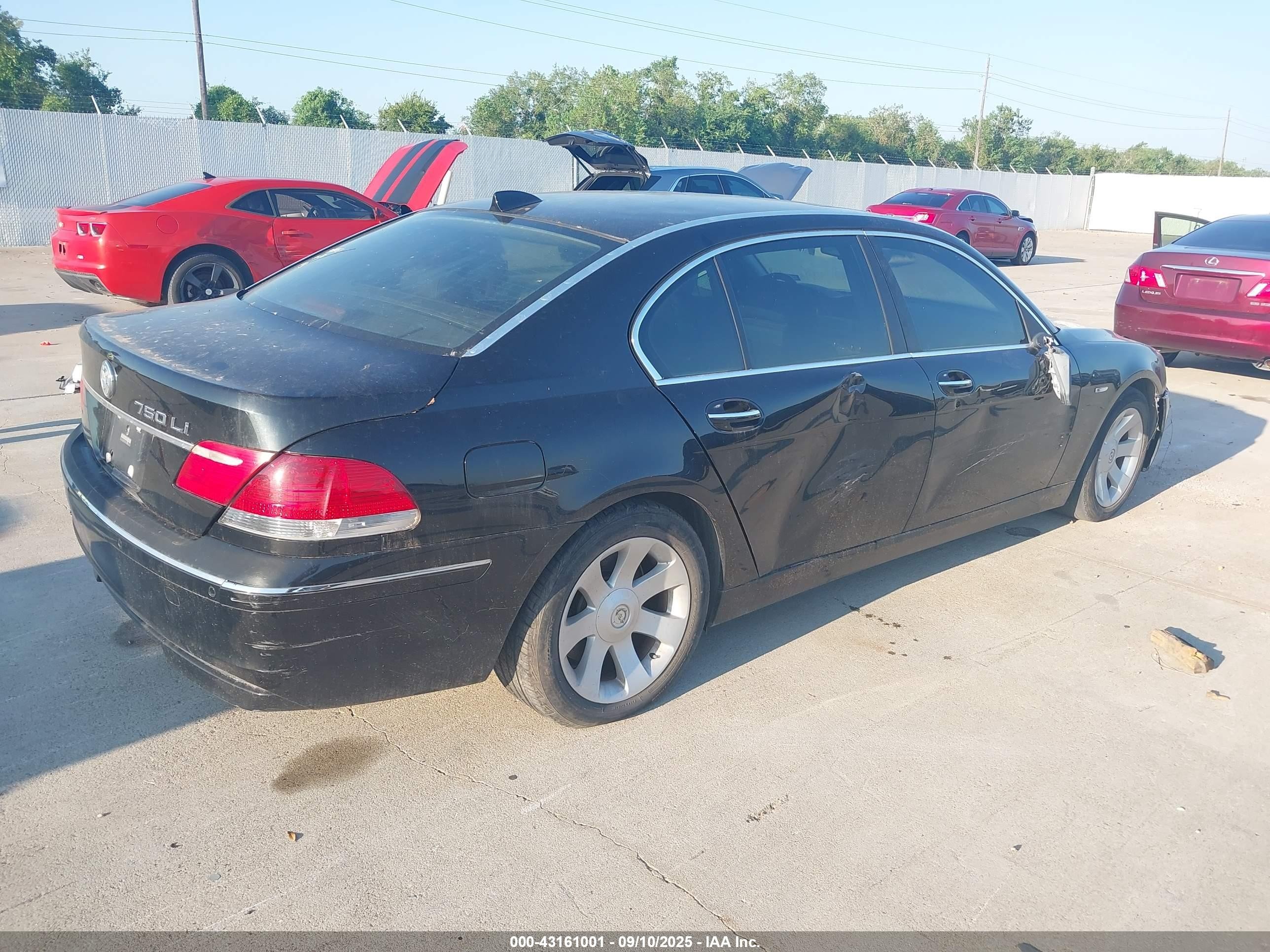 2006 Bmw 750li   Black vin: WBAHN83546DT30927