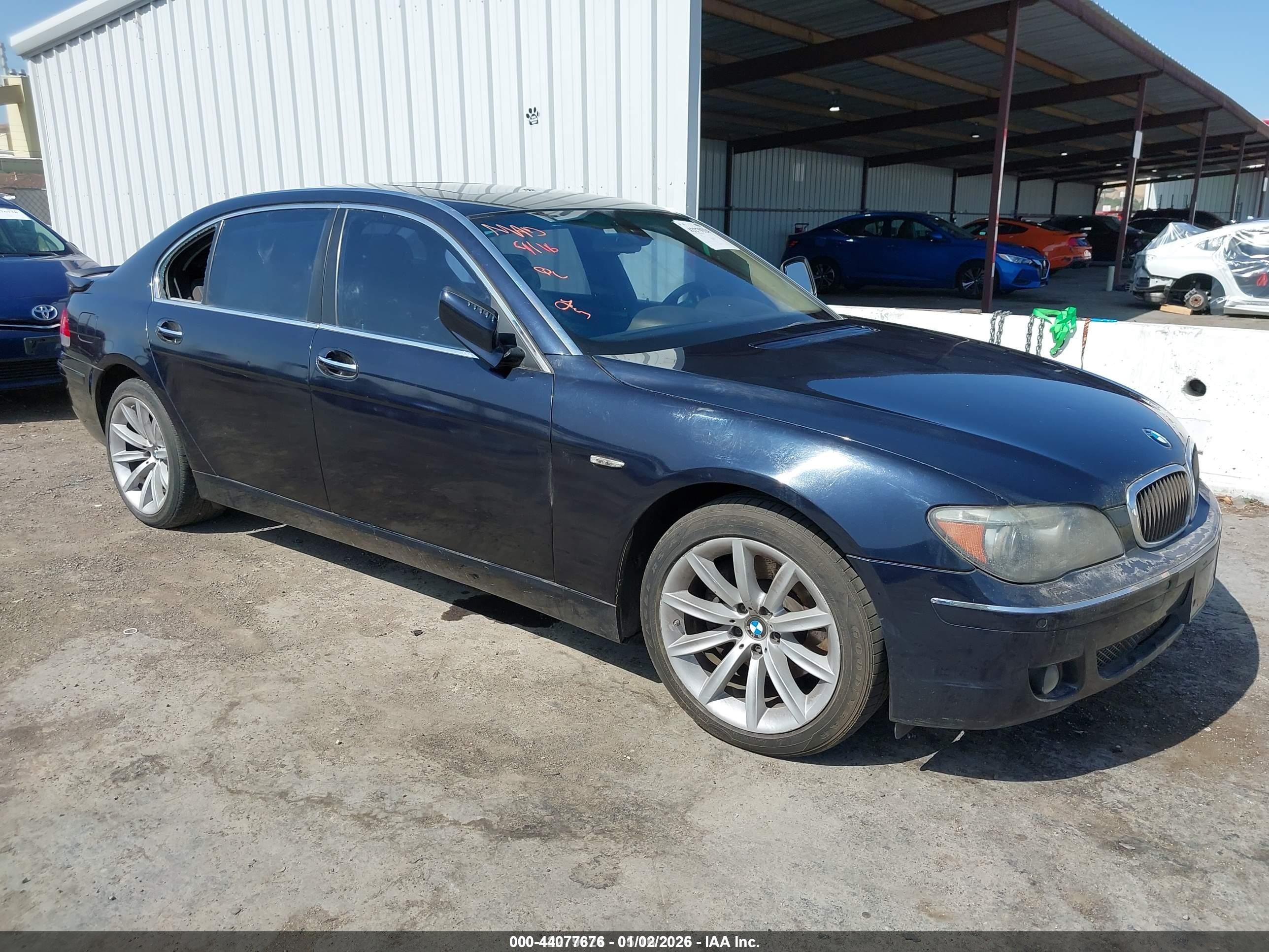 2007 Bmw 750li   Dark Blue vin: WBAHN83547DT65971