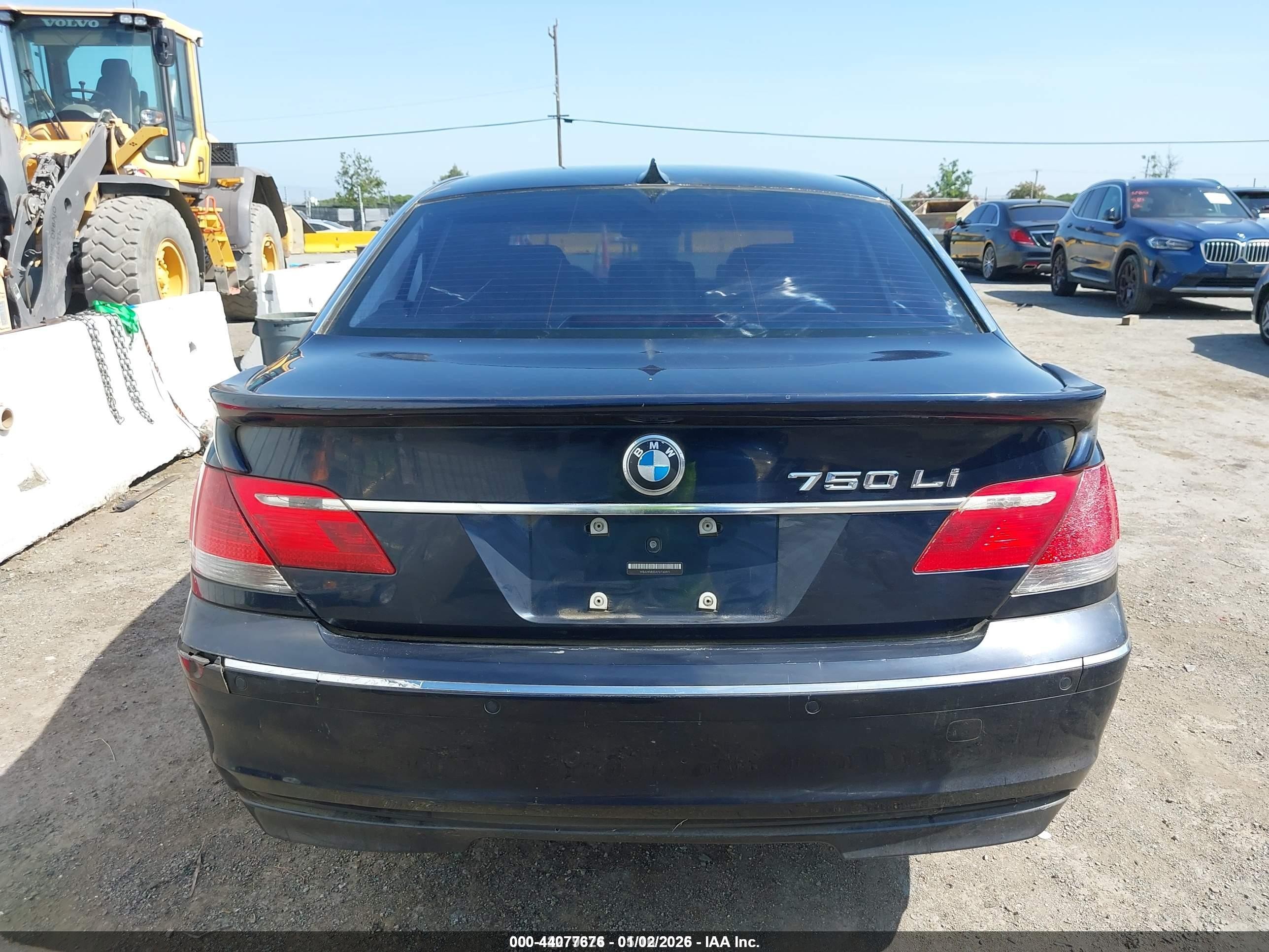 2007 Bmw 750li   Dark Blue vin: WBAHN83547DT65971