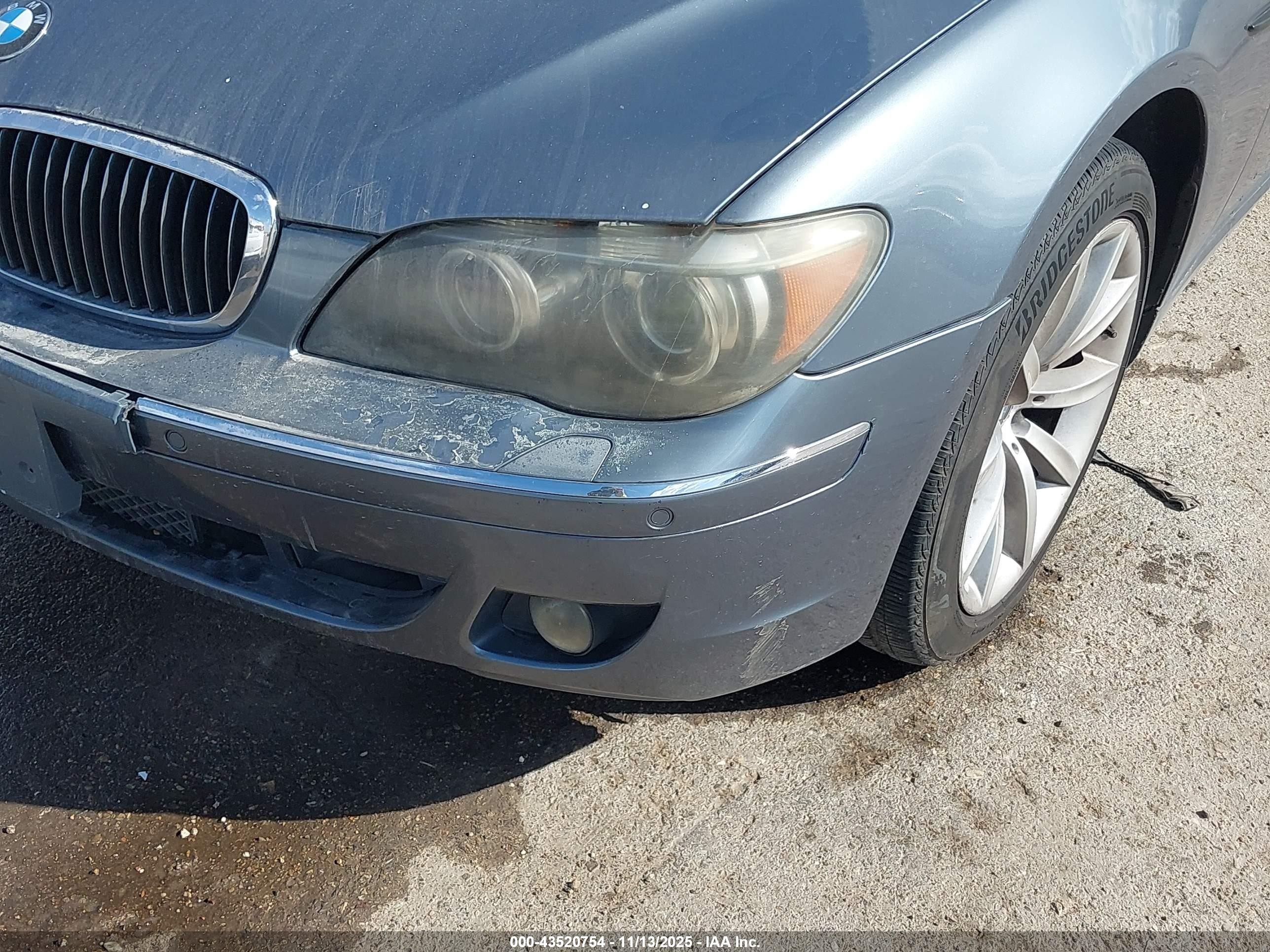 2008 Bmw 750li   Light Blue vin: WBAHN83548DT77748