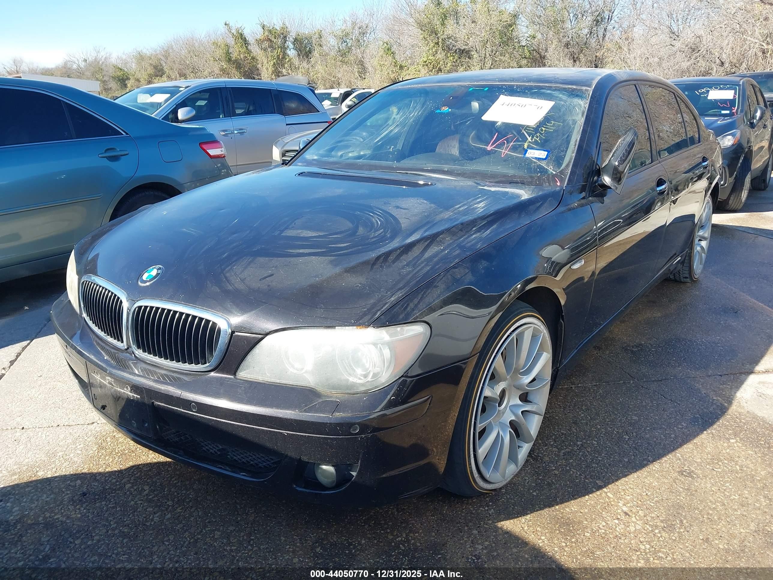 2008 Bmw 750li   Черный vin: WBAHN83548DT79919