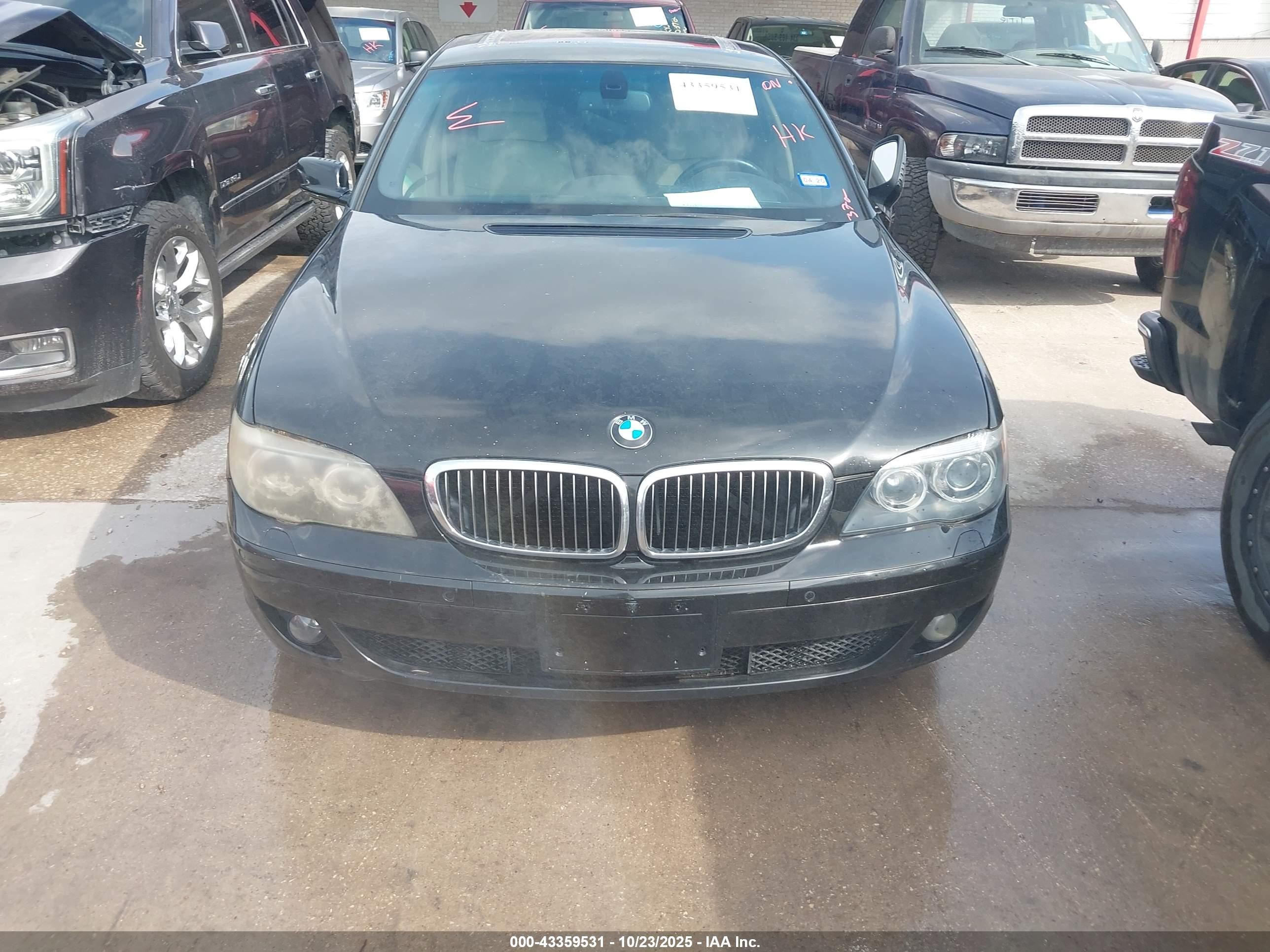 2008 Bmw 750li   Black vin: WBAHN83548DT81007