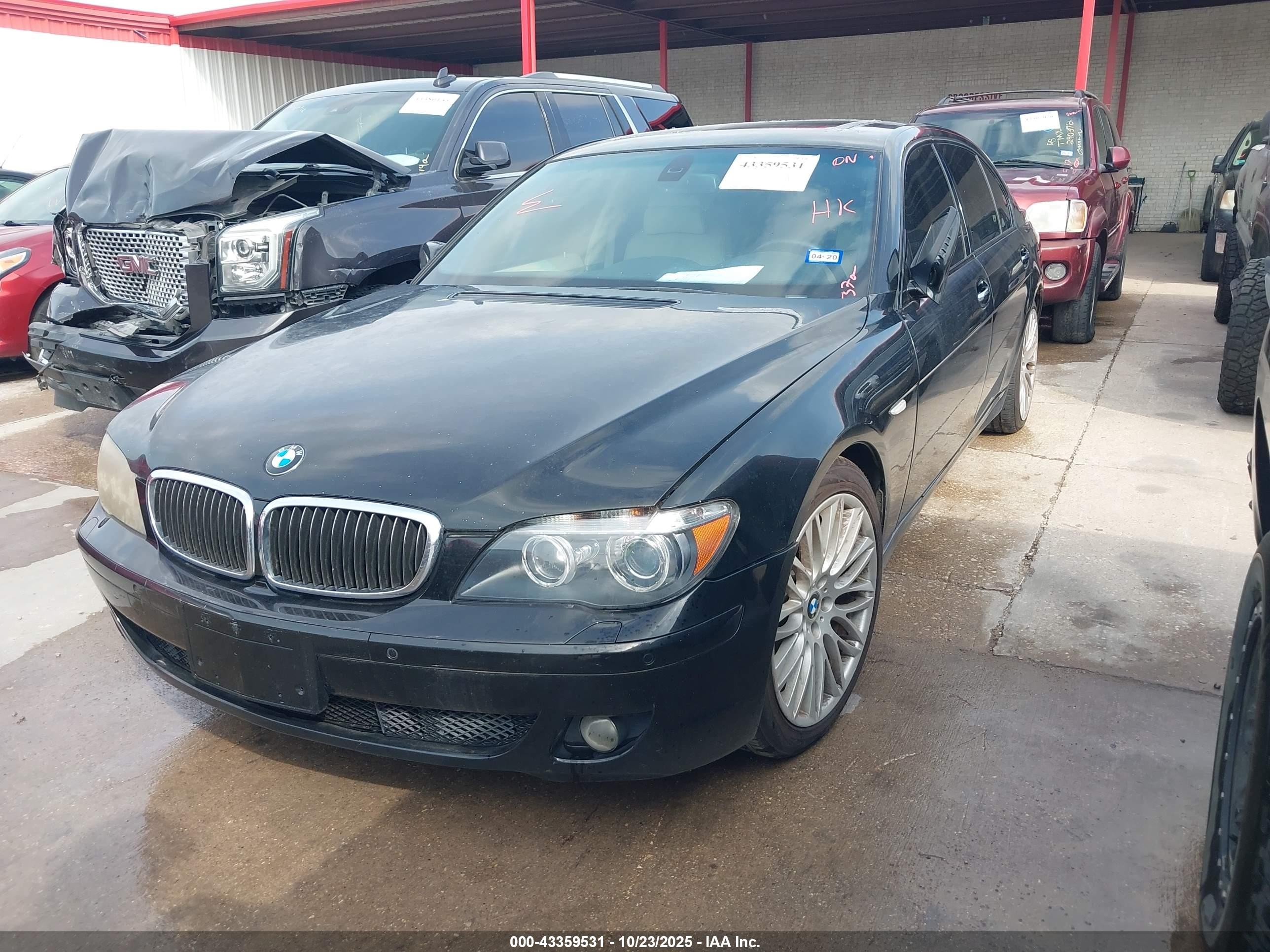 2008 Bmw 750li   Black vin: WBAHN83548DT81007