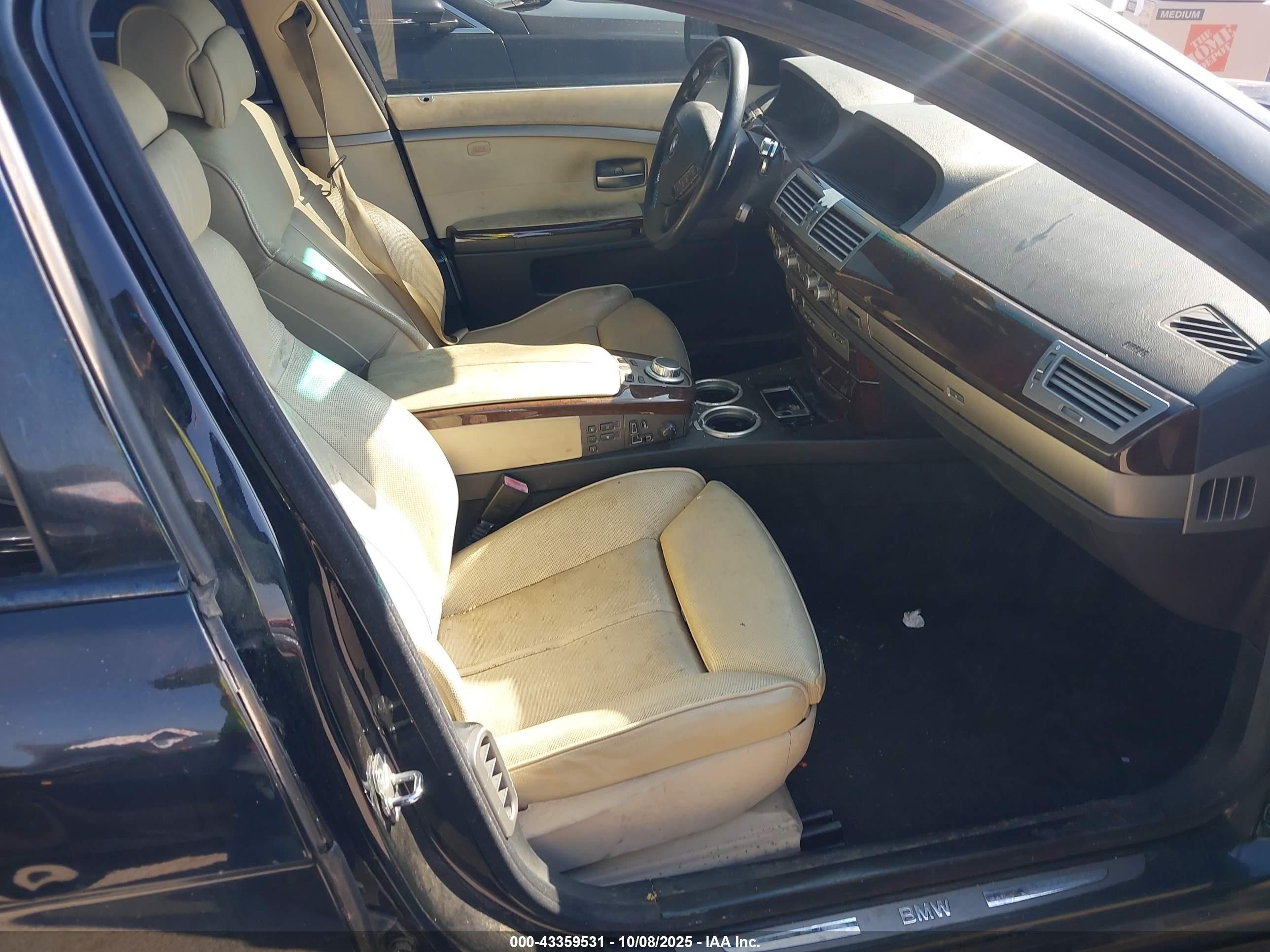 2008 Bmw 750li   Black vin: WBAHN83548DT81007