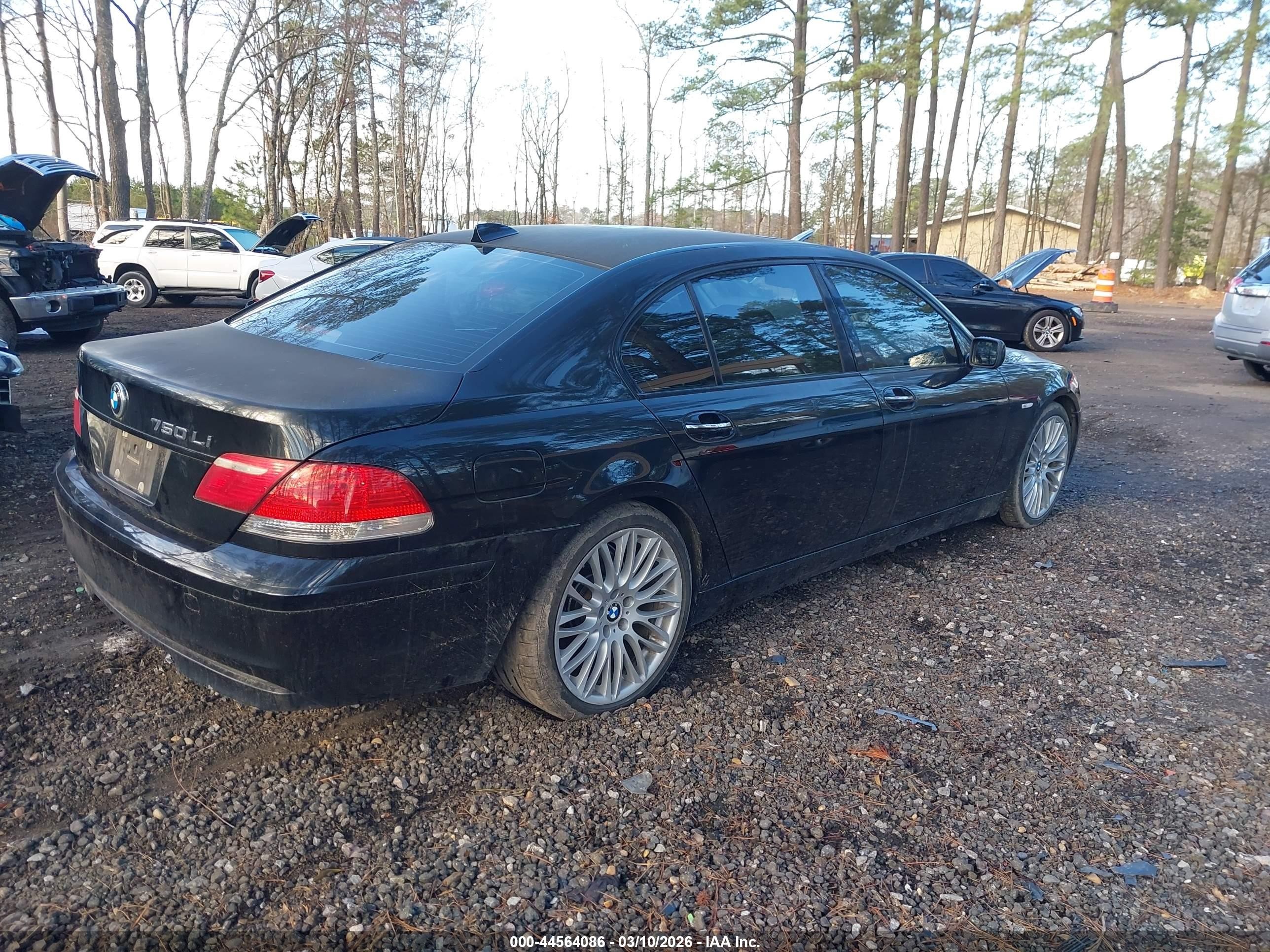 2008 Bmw 750li   Black vin: WBAHN83548DT84019