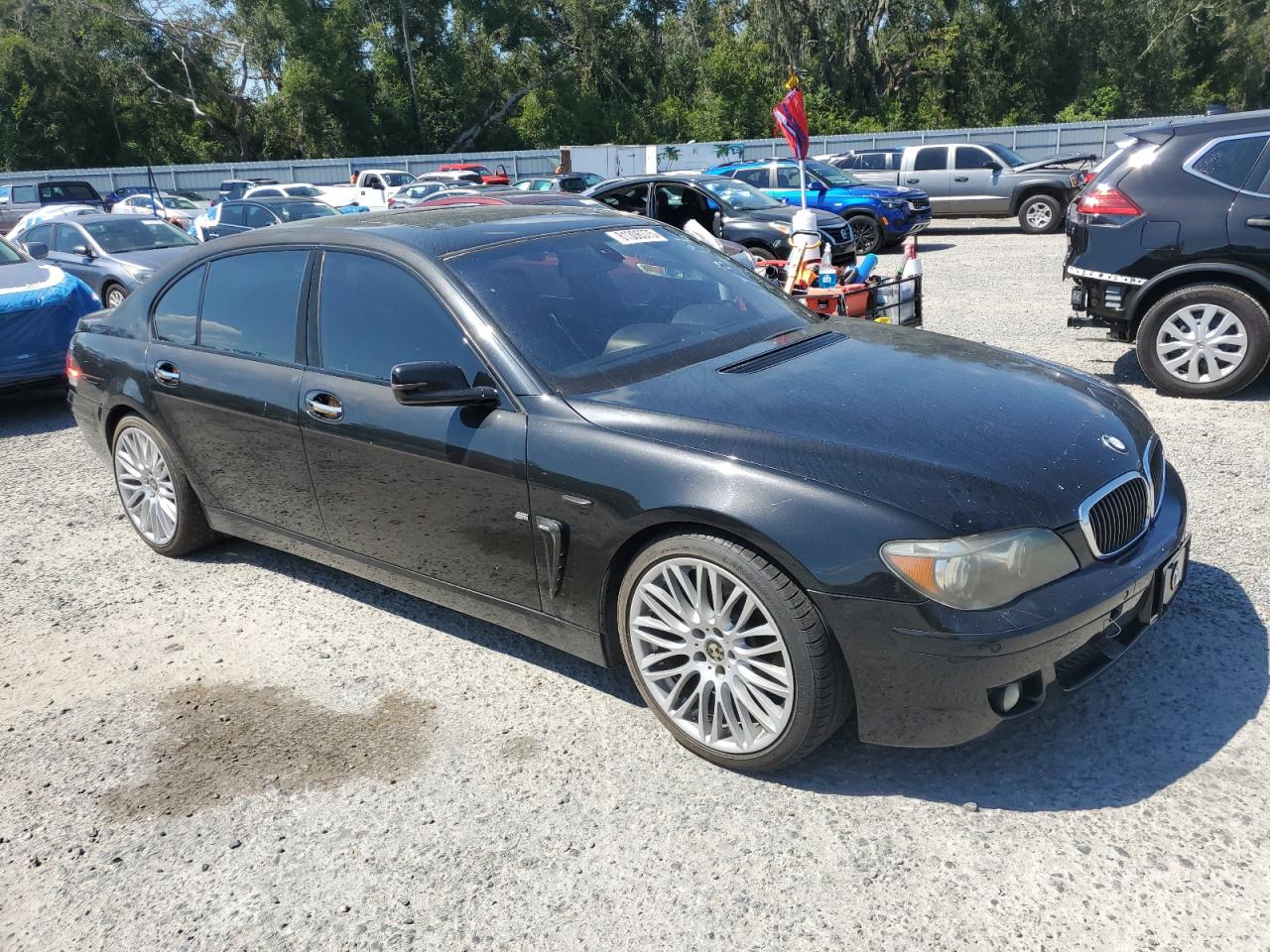 2008 Bmw 750 Li Черный vin: WBAHN83548DT84179