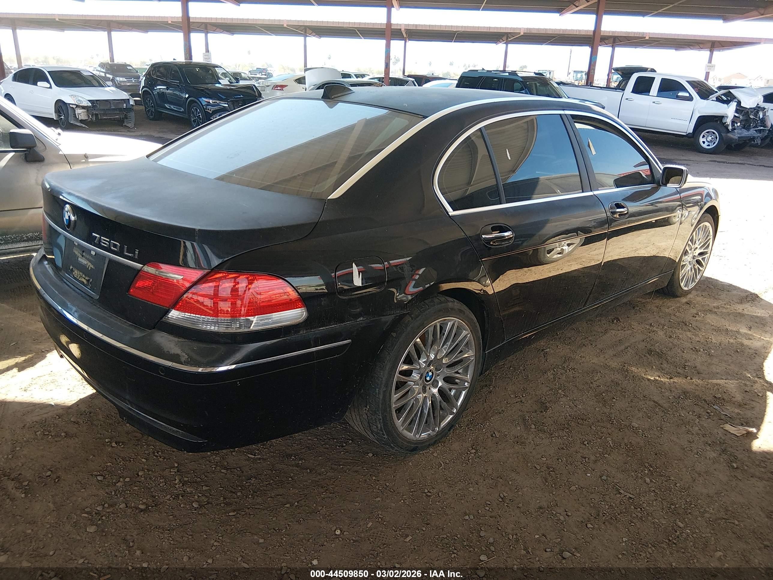 2006 Bmw 750li   Black vin: WBAHN83556DT26501