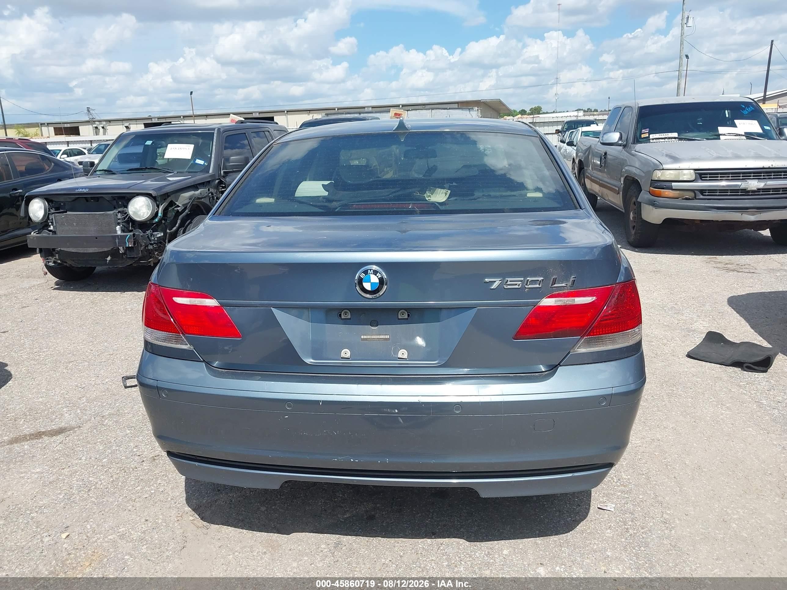 2007 Bmw 750li   Blue vin: WBAHN83557DT66272