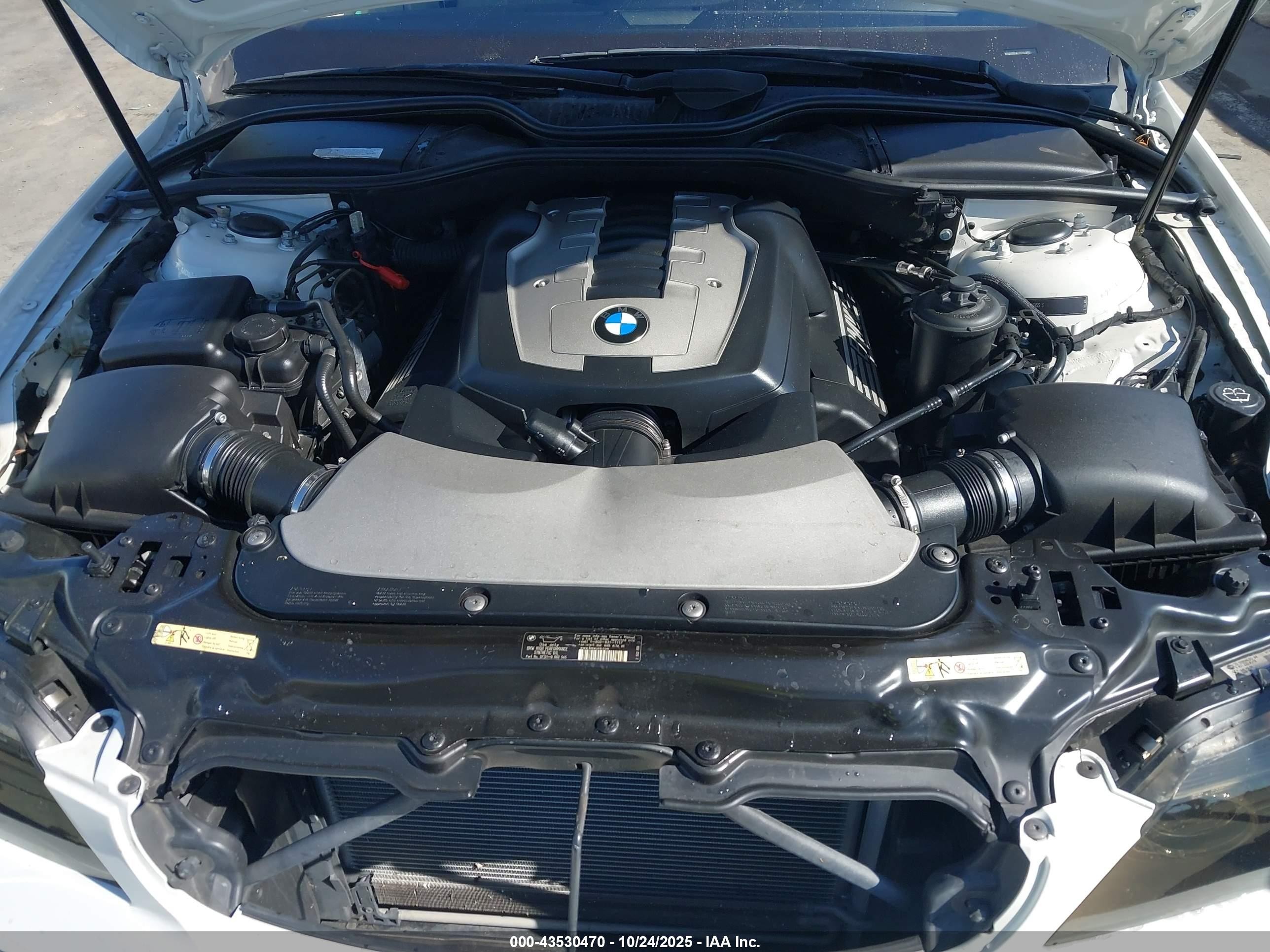 2007 Bmw 750li   White vin: WBAHN83557DT66840