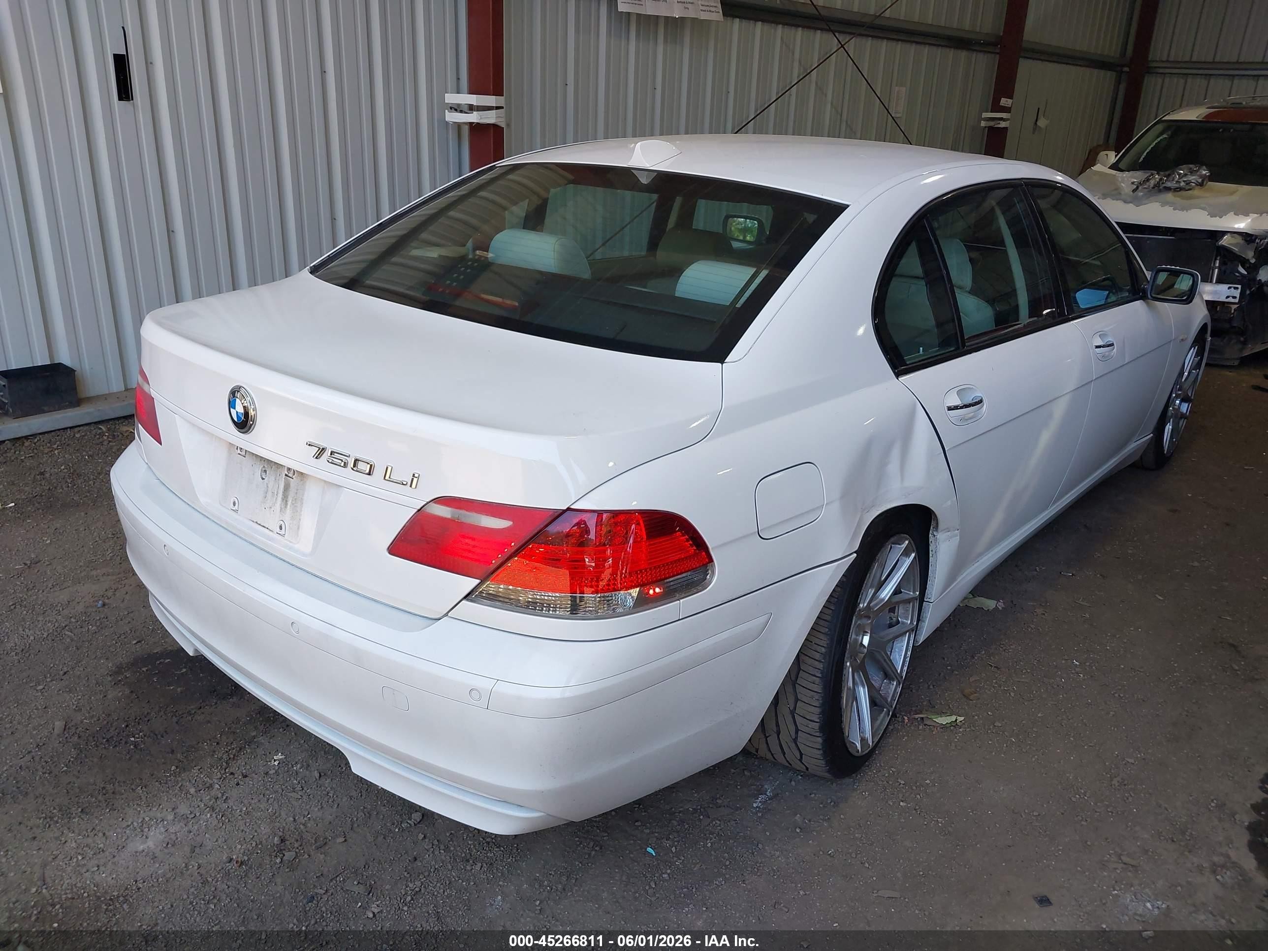 2007 Bmw 750li   White vin: WBAHN83557DT67910
