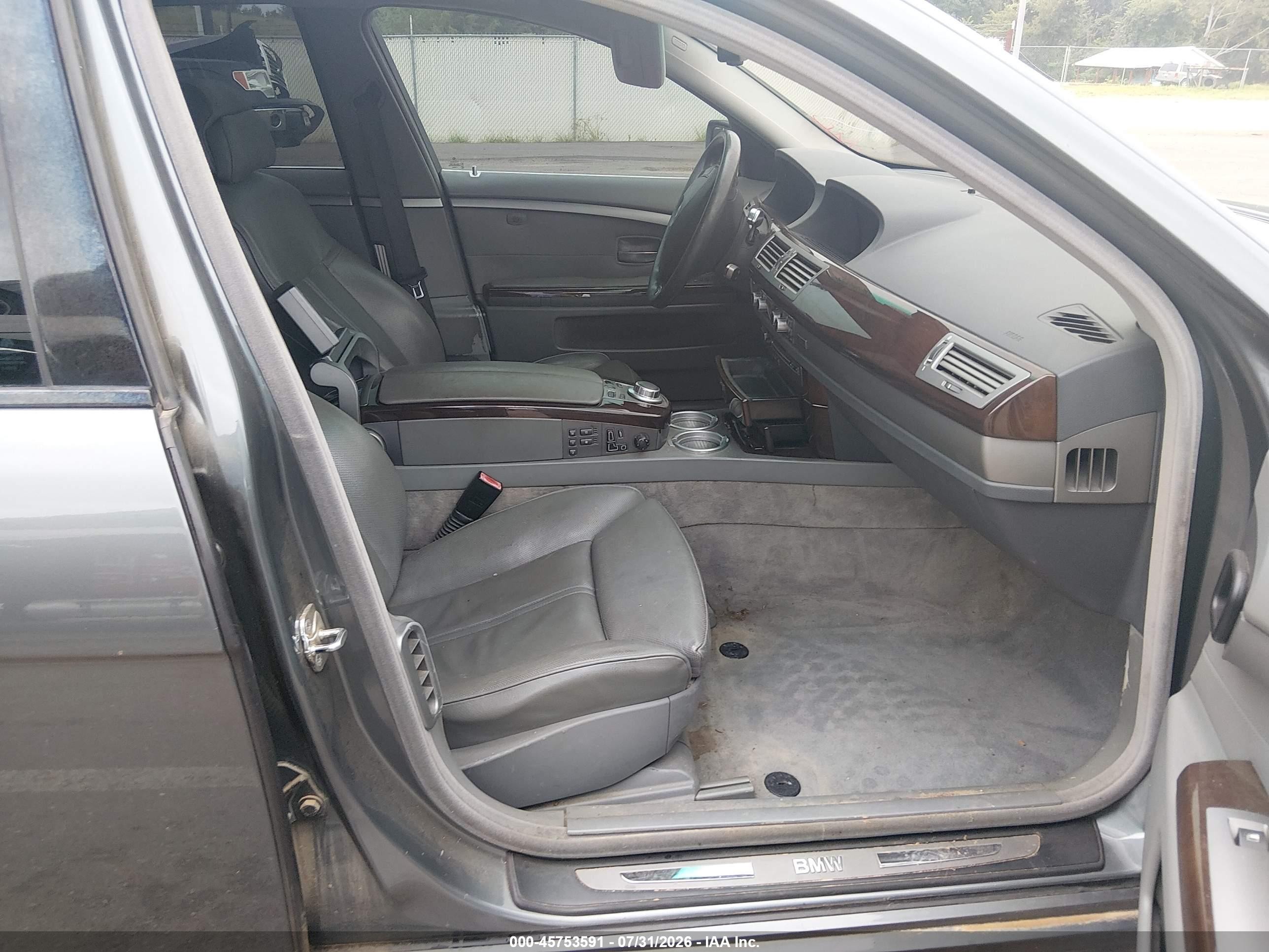 2007 Bmw 750li   Gray vin: WBAHN83557DT69091