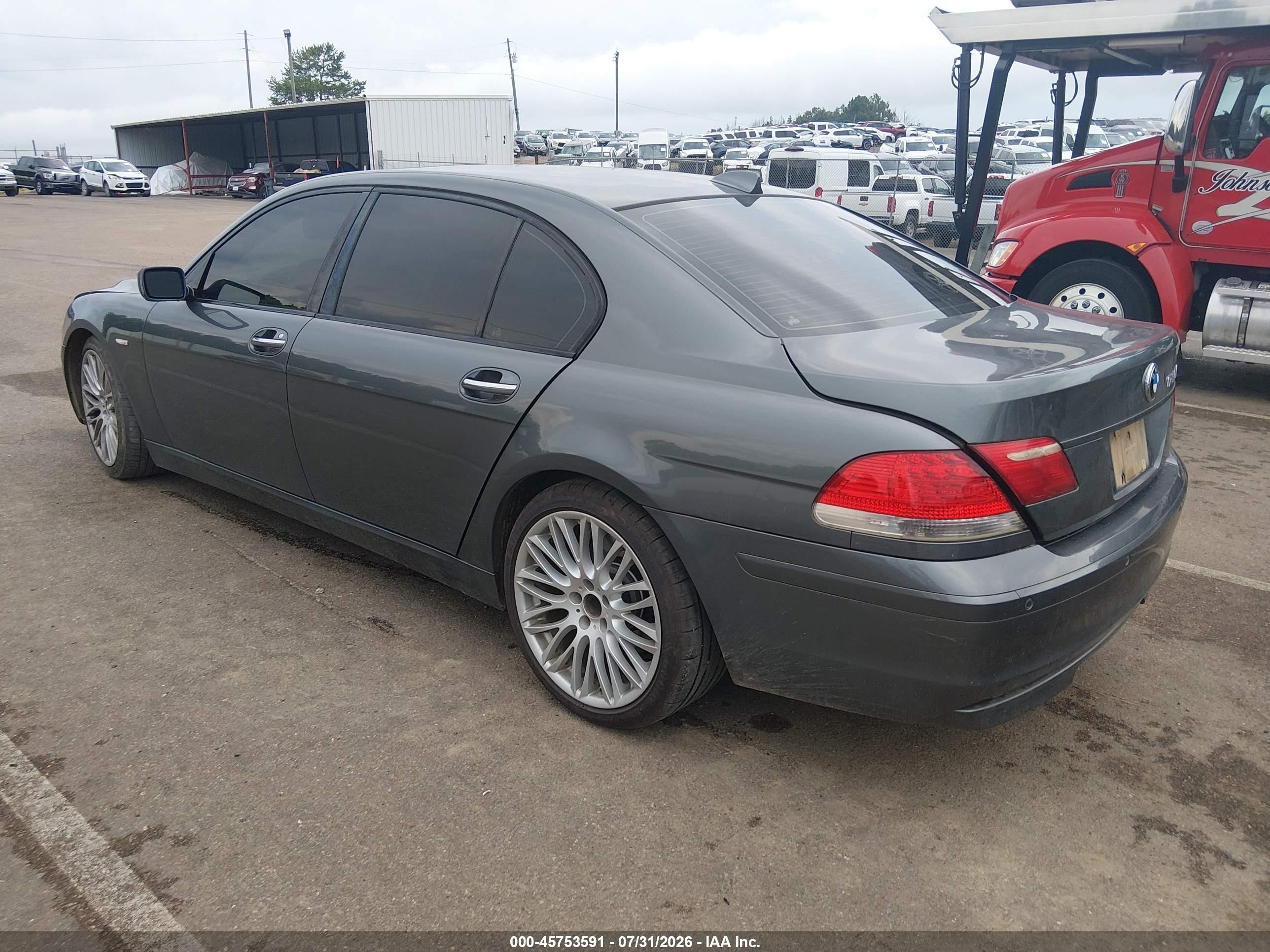 2007 Bmw 750li   Gray vin: WBAHN83557DT69091