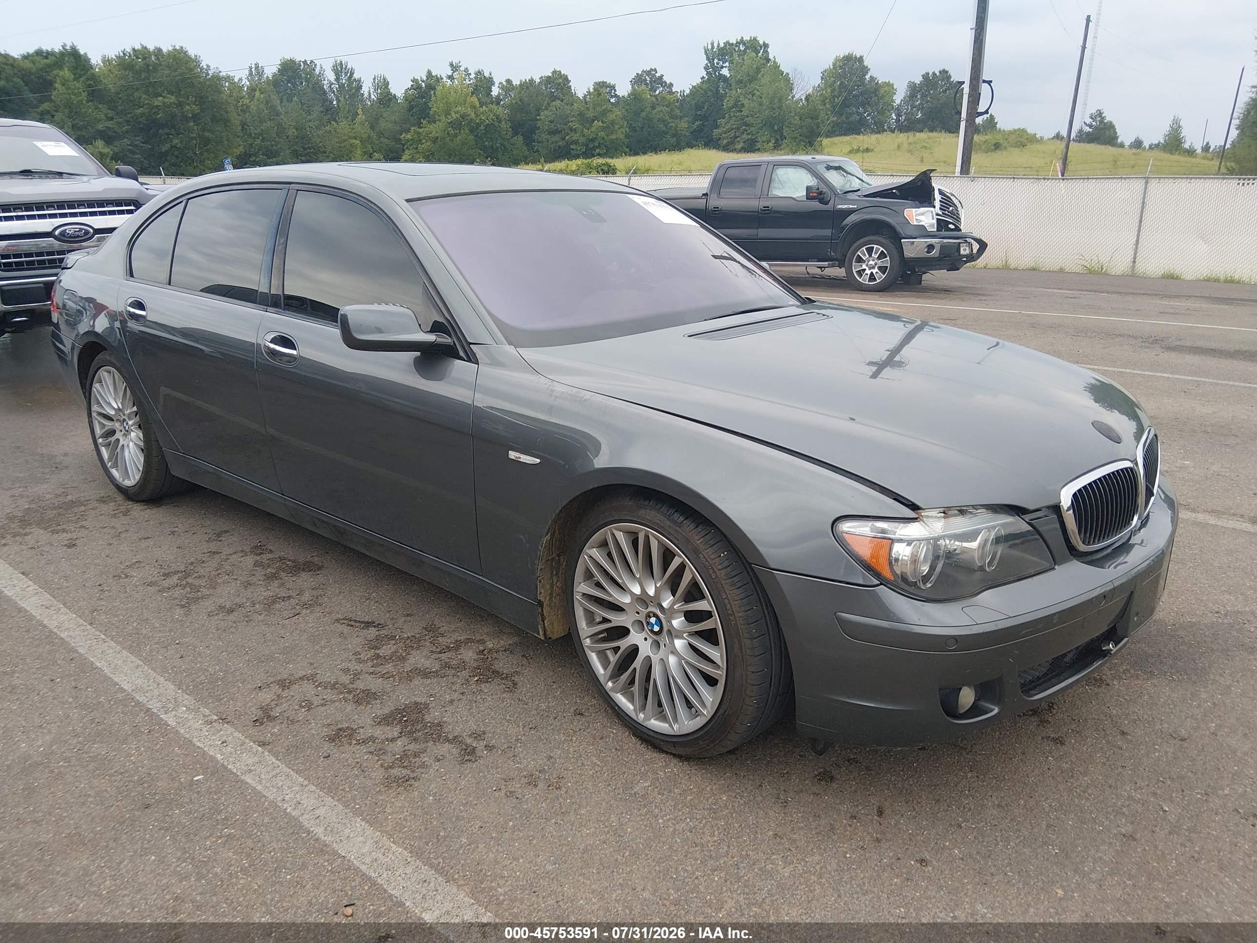 2007 Bmw 750li   Gray vin: WBAHN83557DT69091