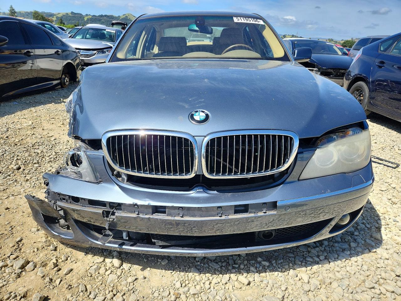 2007 Bmw 750 Синий vin: WBAHN83557DT70175