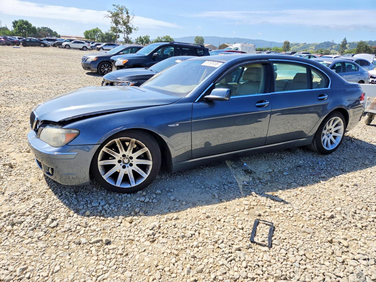 2007 Bmw 750 Blue vin: WBAHN83557DT70175