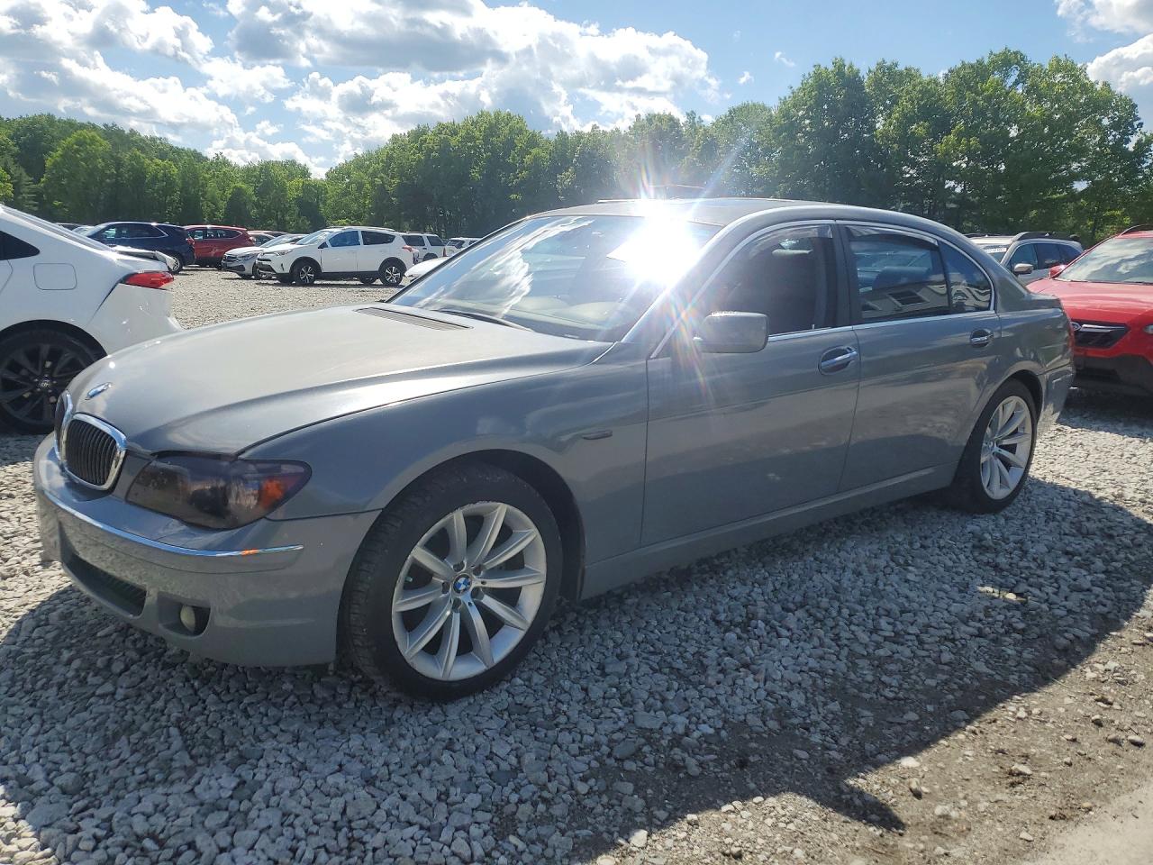 2007 Bmw 750 Gray vin: WBAHN83557DT75151