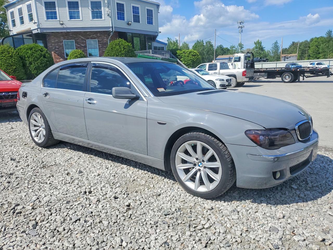 2007 Bmw 750 Gray vin: WBAHN83557DT75151