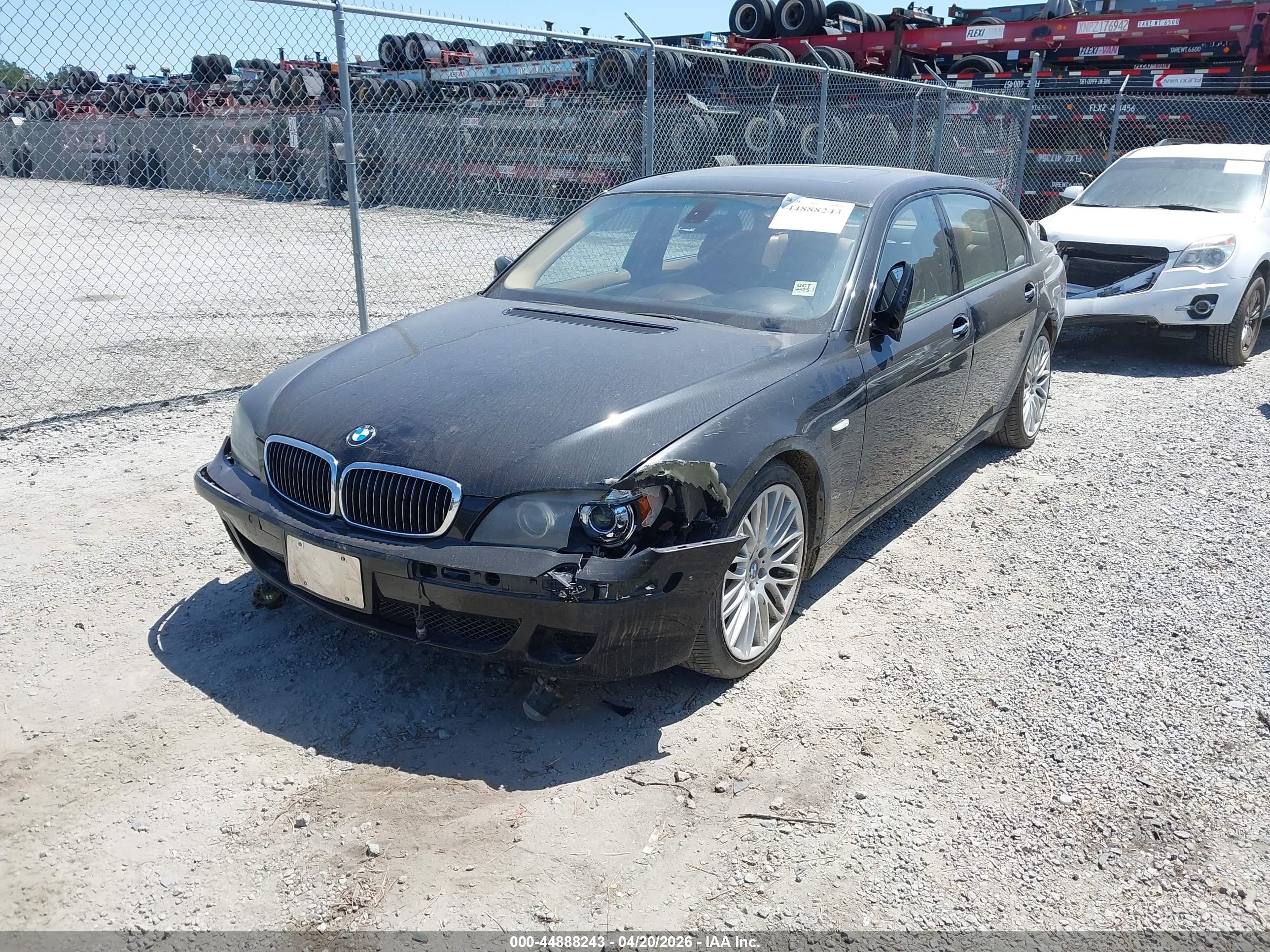 2007 Bmw 750li   Black vin: WBAHN83557DT75795