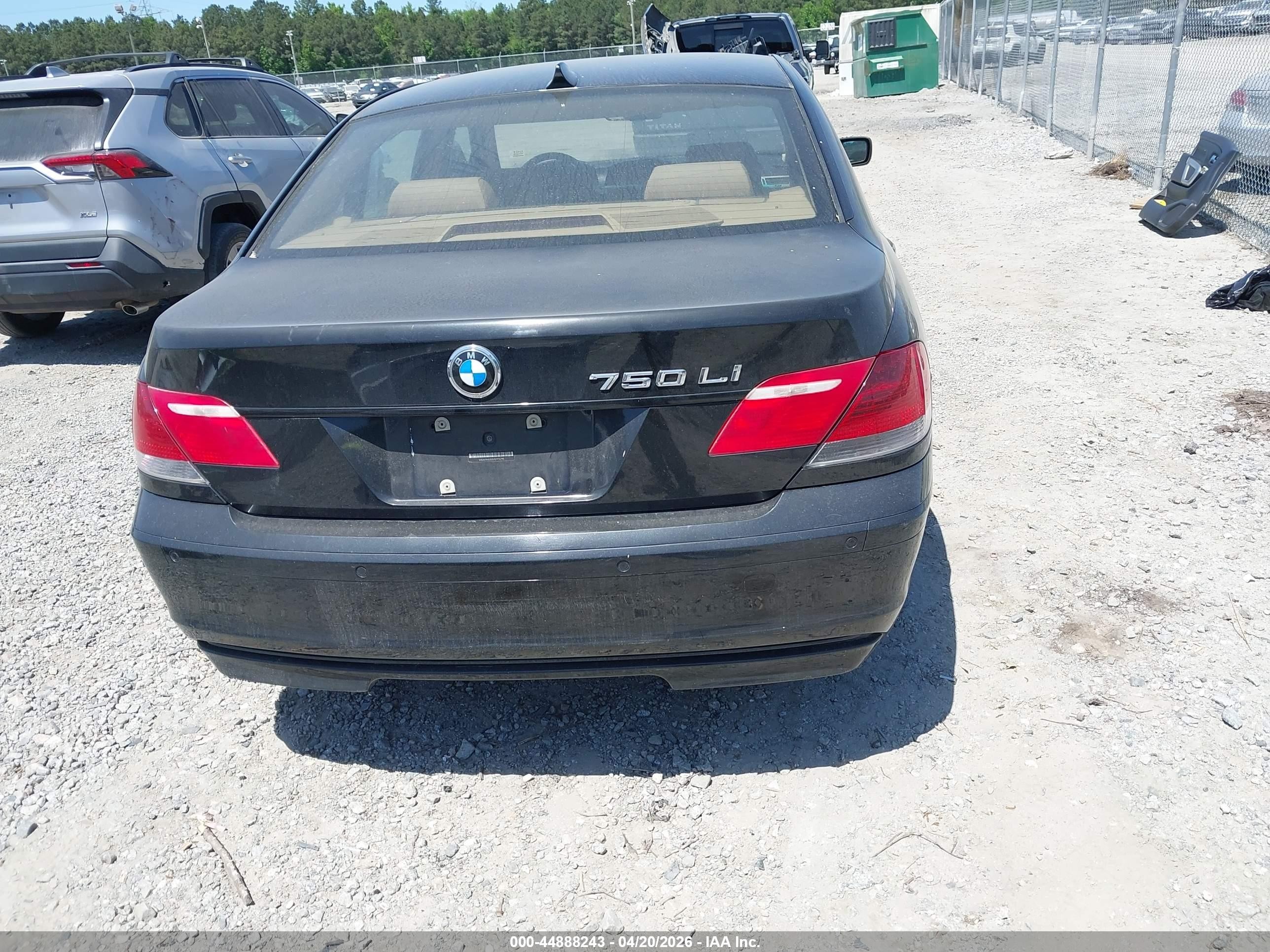 2007 Bmw 750li   Black vin: WBAHN83557DT75795
