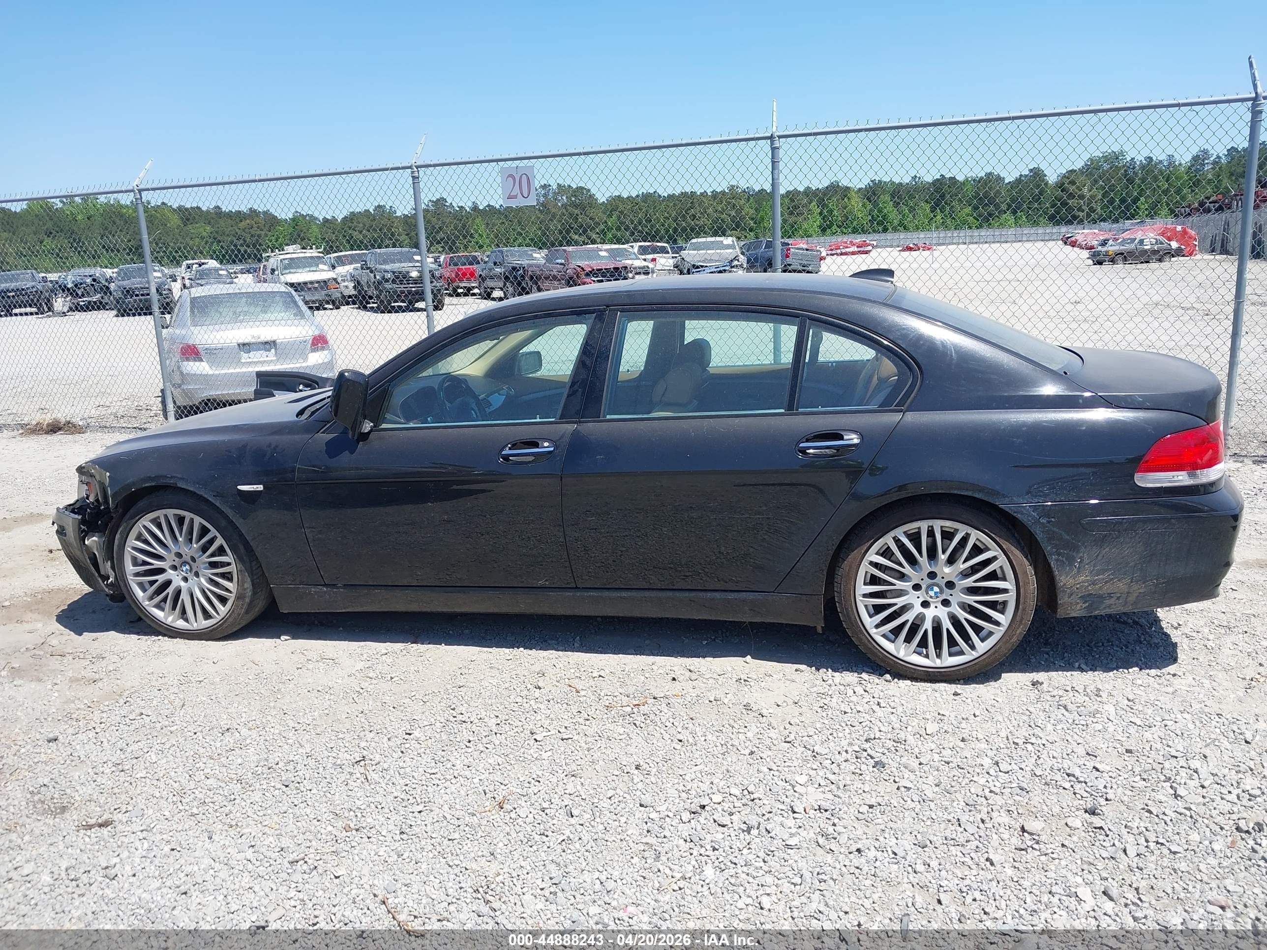 2007 Bmw 750li   Black vin: WBAHN83557DT75795