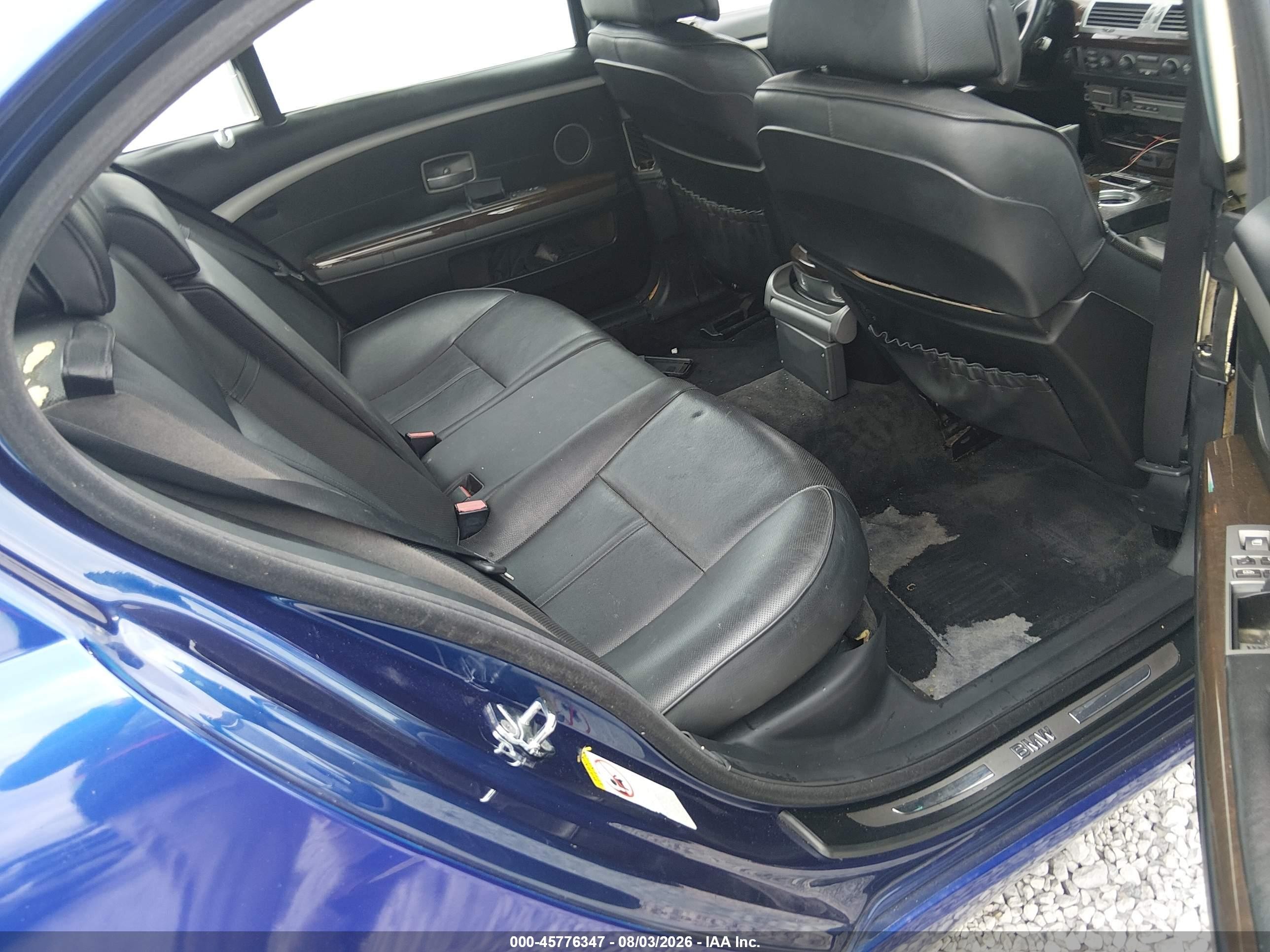 2008 Bmw 750li Blue vin: WBAHN83558DT78150