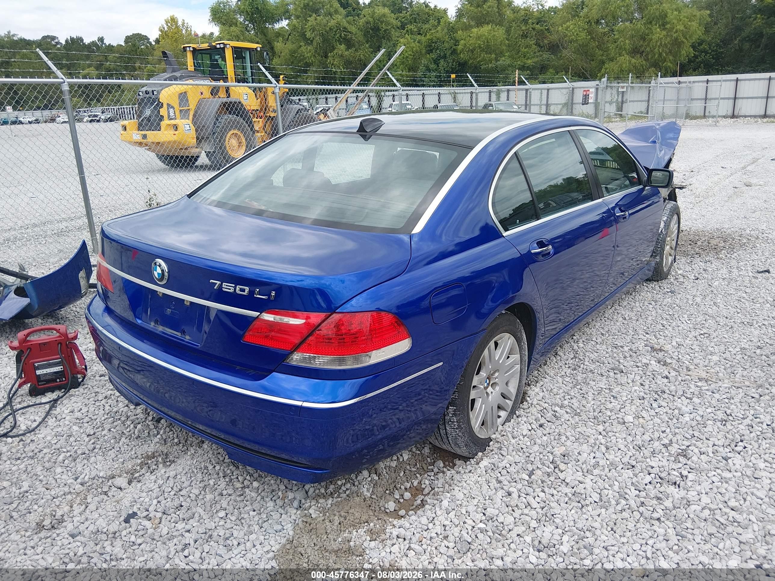 2008 Bmw 750li Blue vin: WBAHN83558DT78150