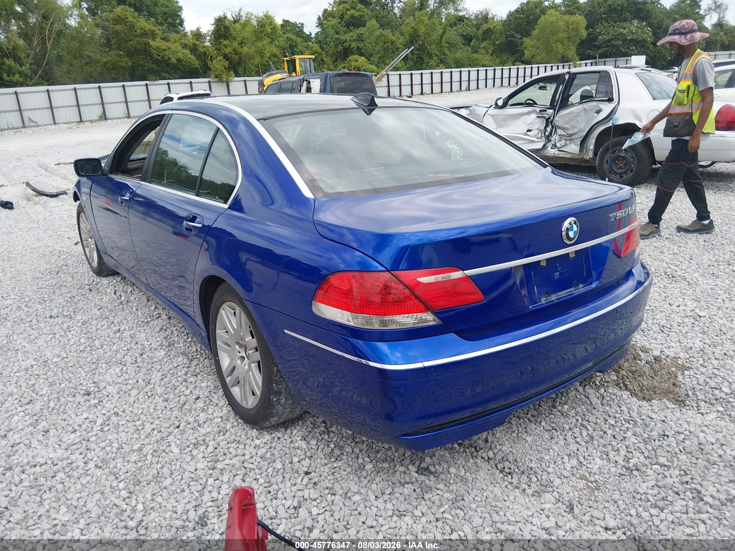 2008 Bmw 750li Blue vin: WBAHN83558DT78150