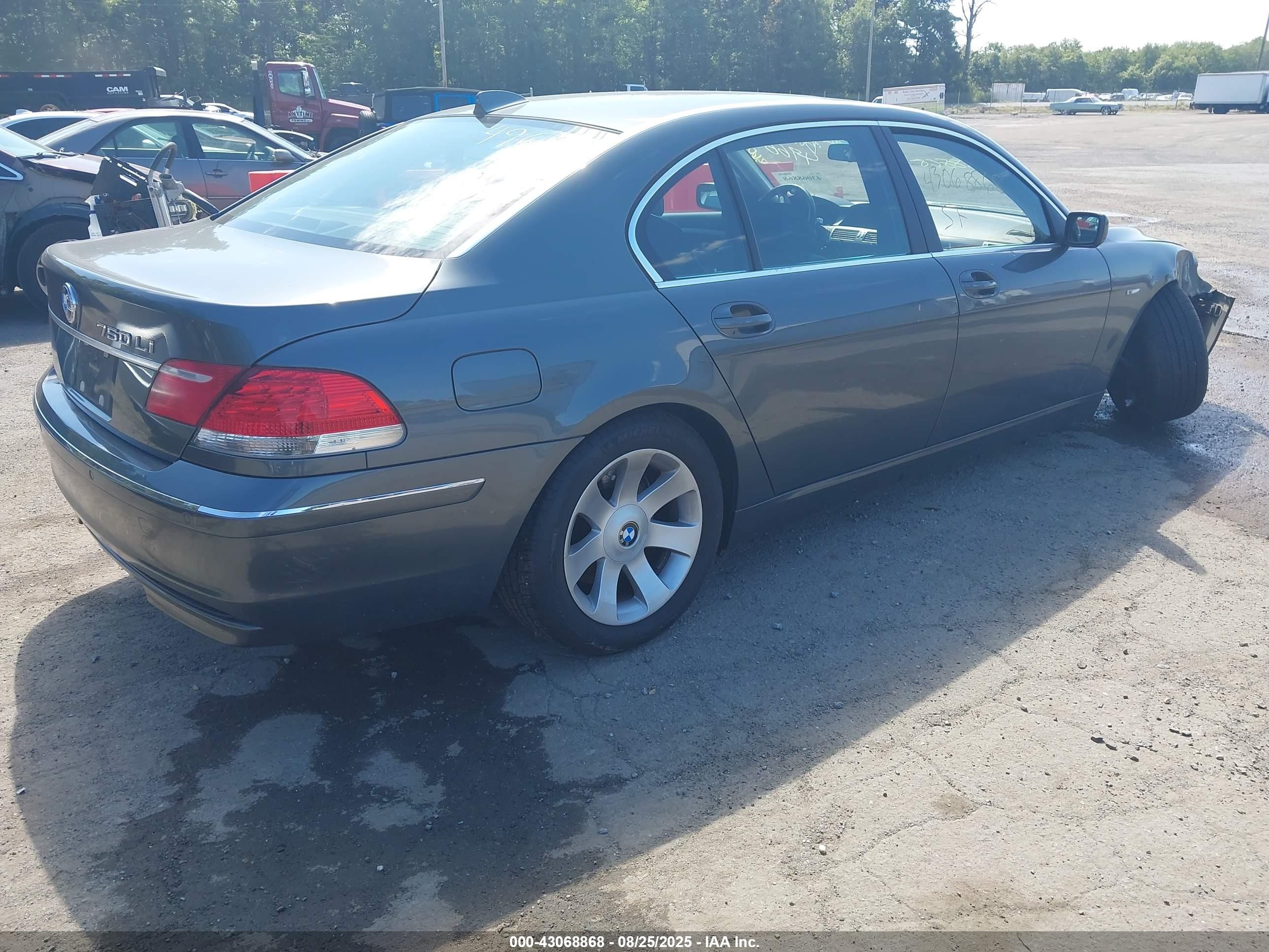 2008 Bmw 750li   Gray vin: WBAHN83558DT84966