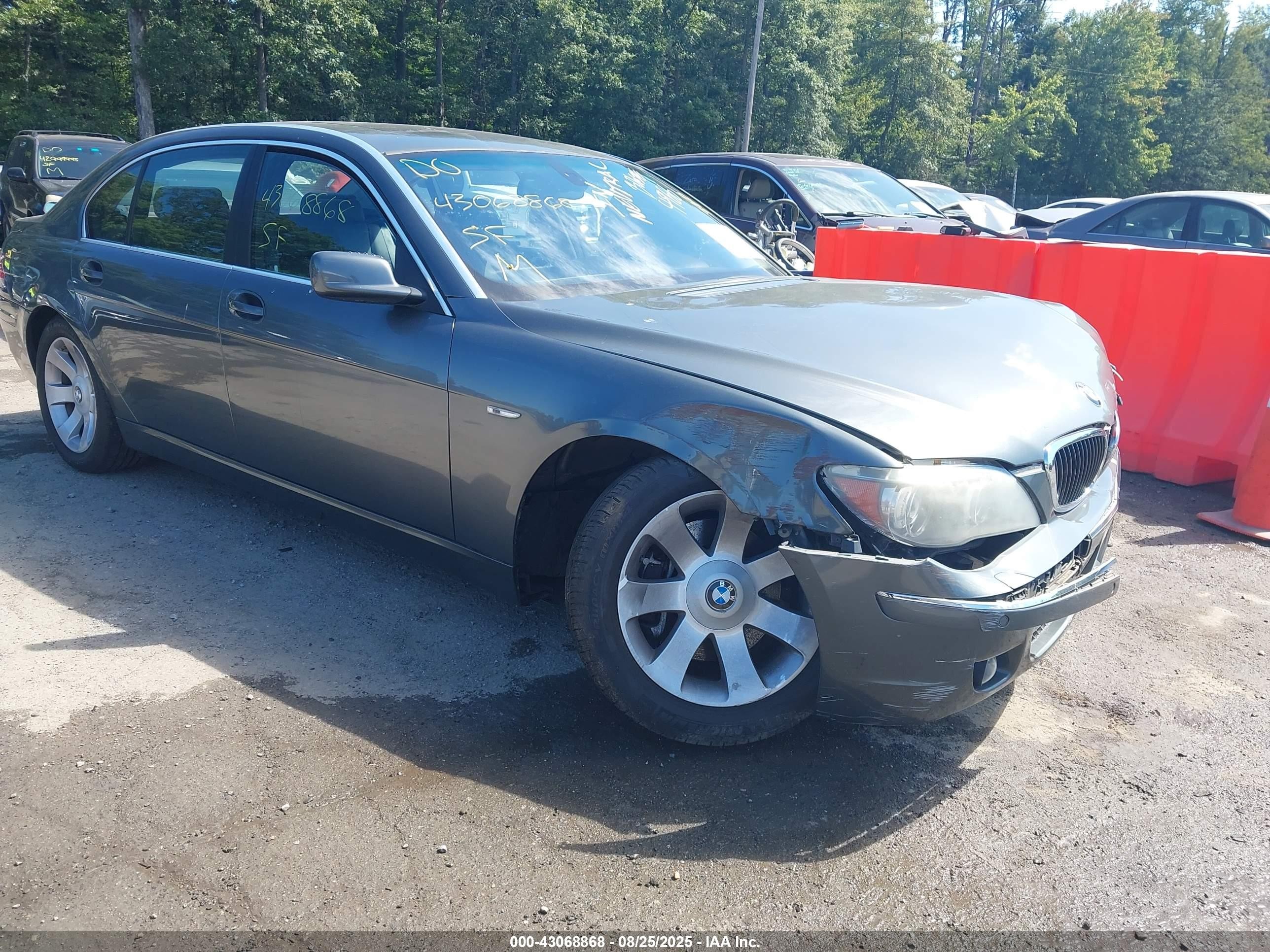 2008 Bmw 750li   Gray vin: WBAHN83558DT84966