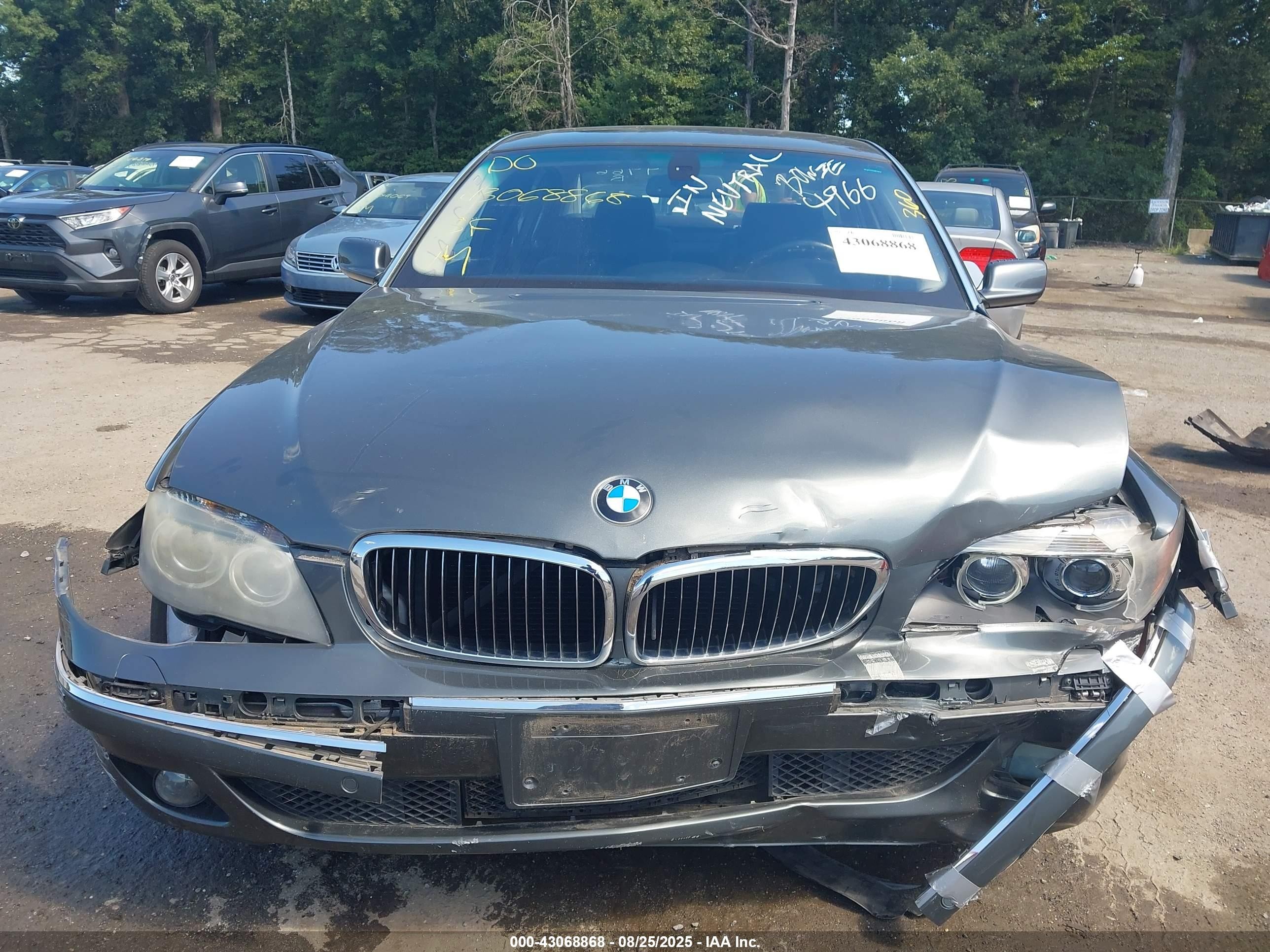 2008 Bmw 750li   Gray vin: WBAHN83558DT84966
