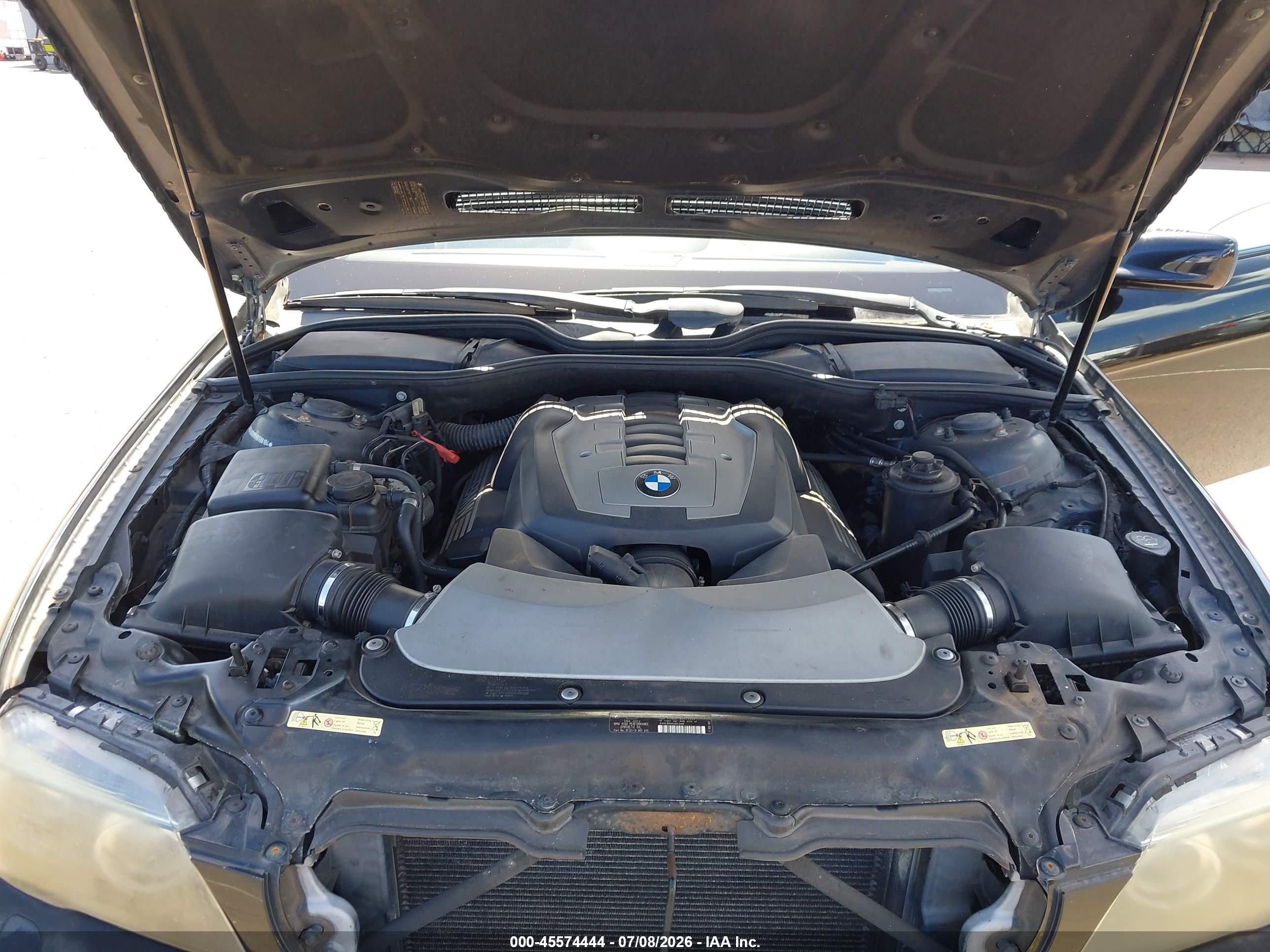 2008 Bmw 750li   Black vin: WBAHN83558DT86104