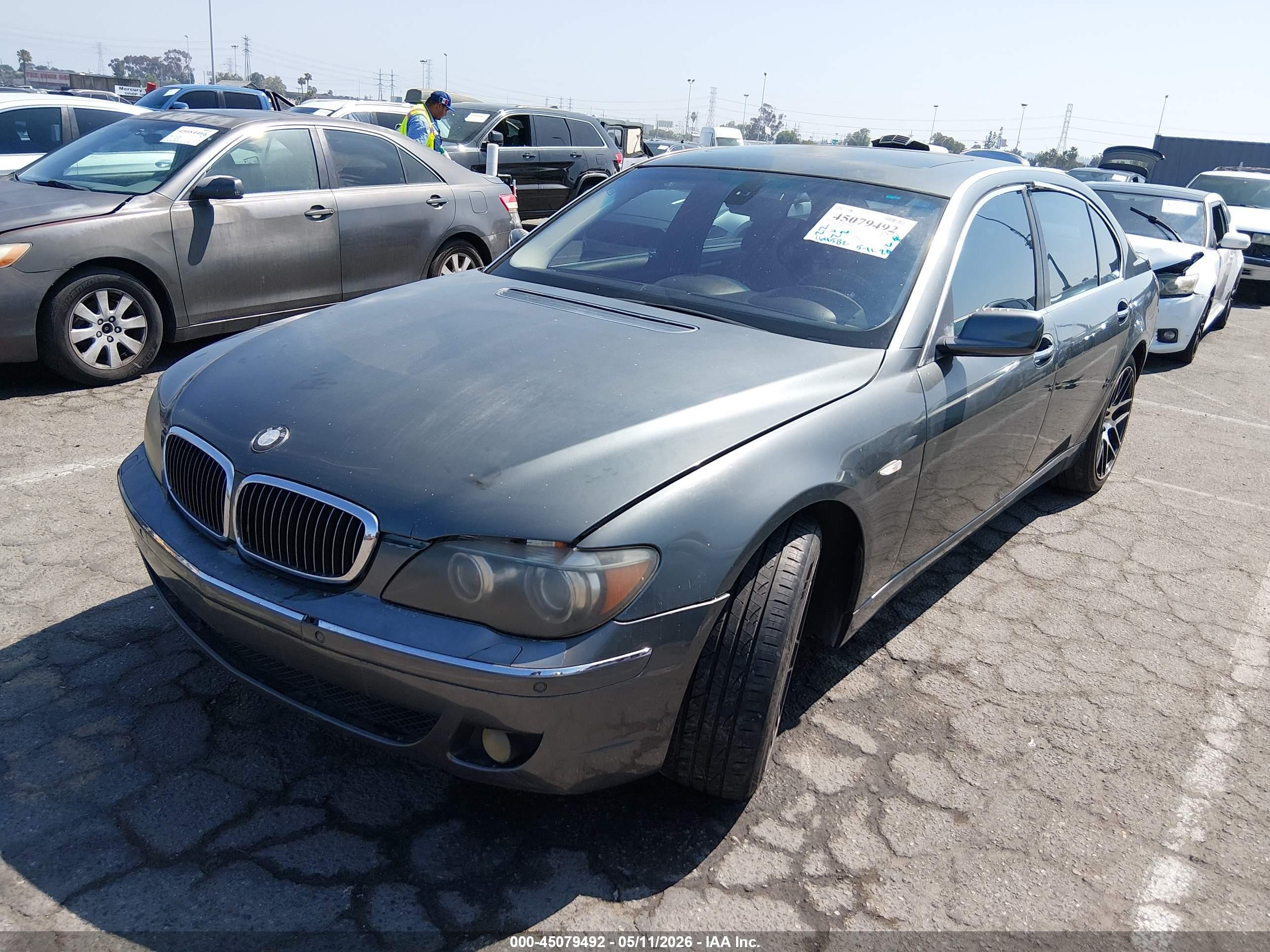 2006 Bmw 750li   Серый vin: WBAHN83566DT28189