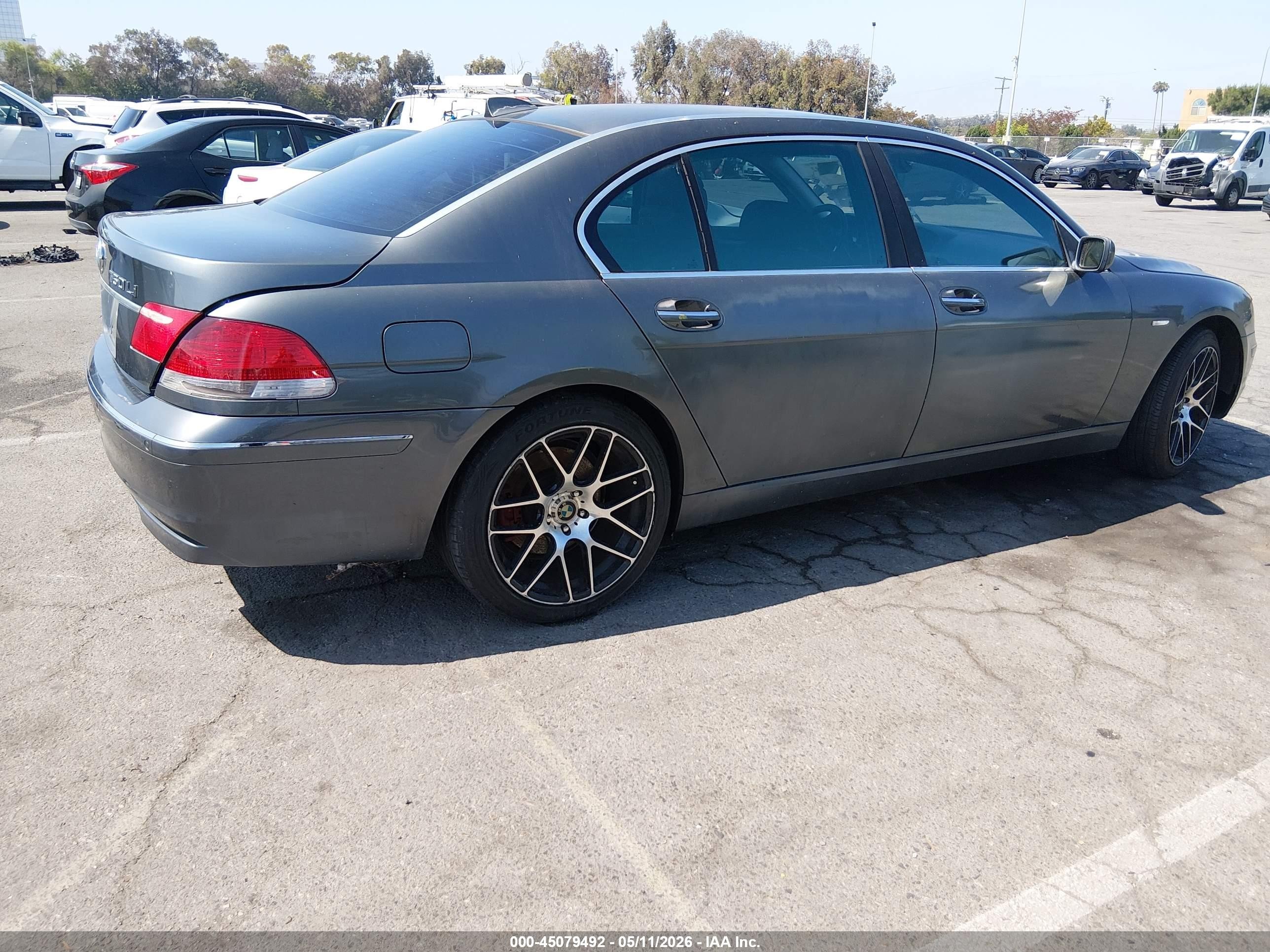 2006 Bmw 750li   Серый vin: WBAHN83566DT28189