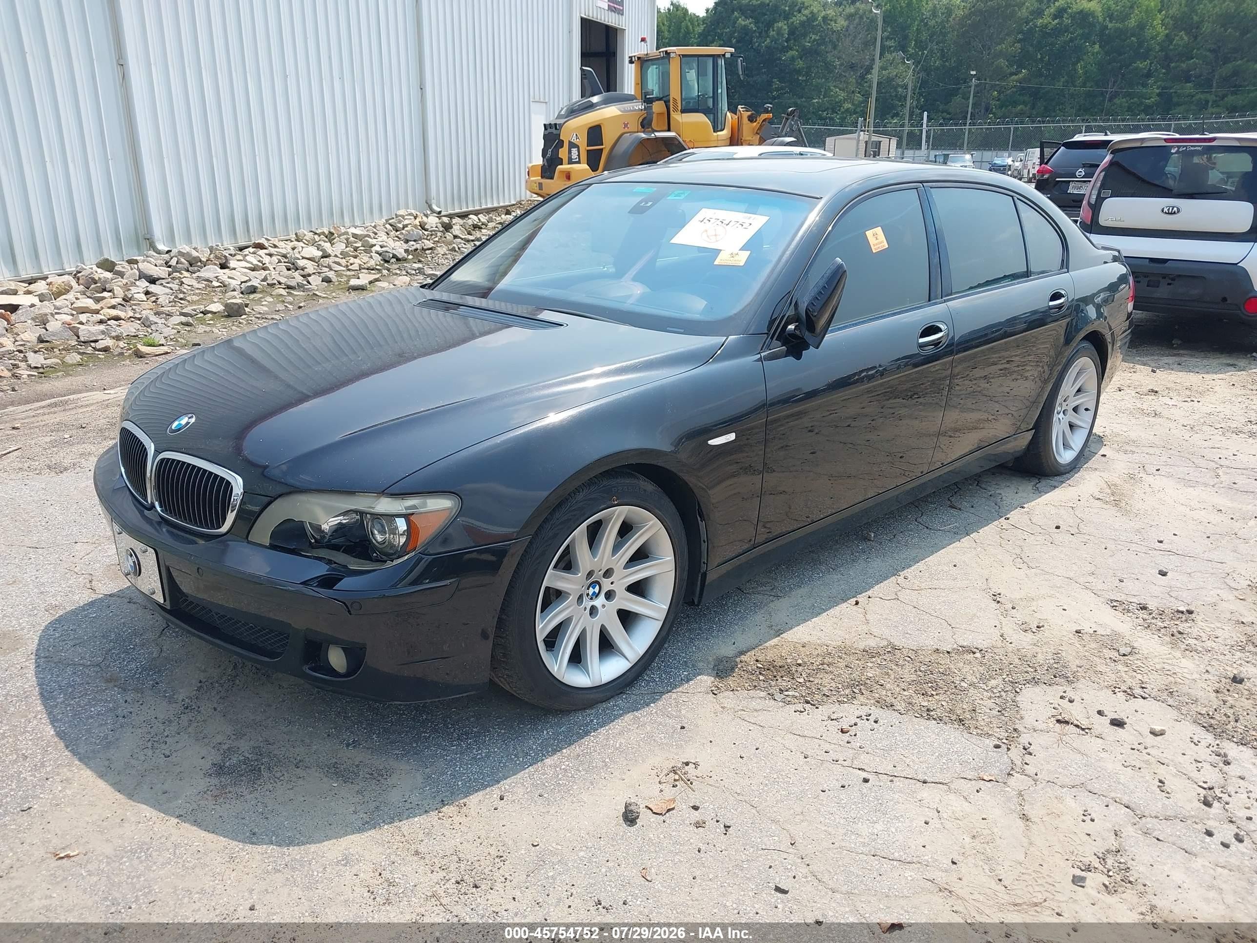 2007 Bmw 750li   Black vin: WBAHN83567DT67933