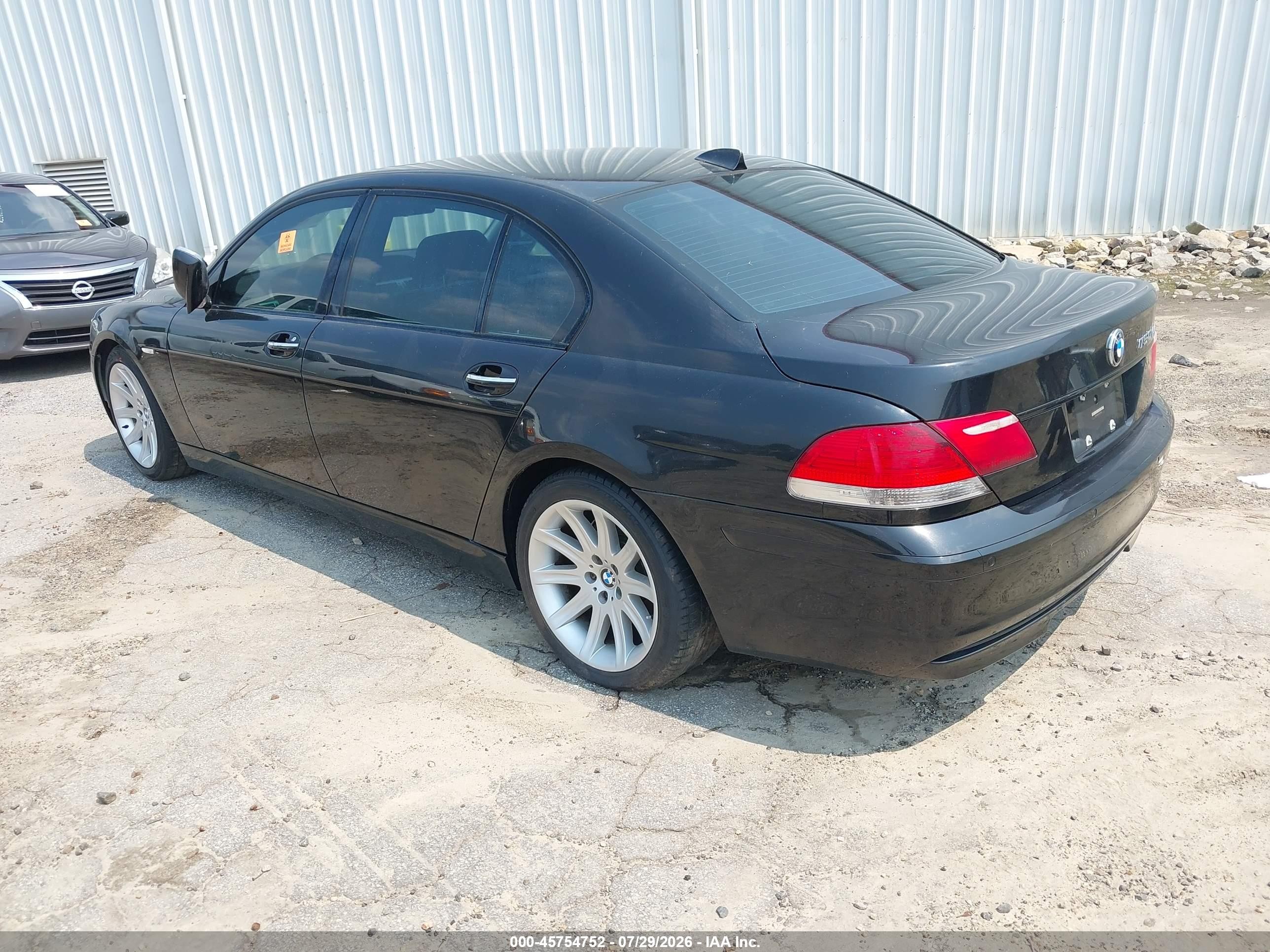 2007 Bmw 750li   Black vin: WBAHN83567DT67933