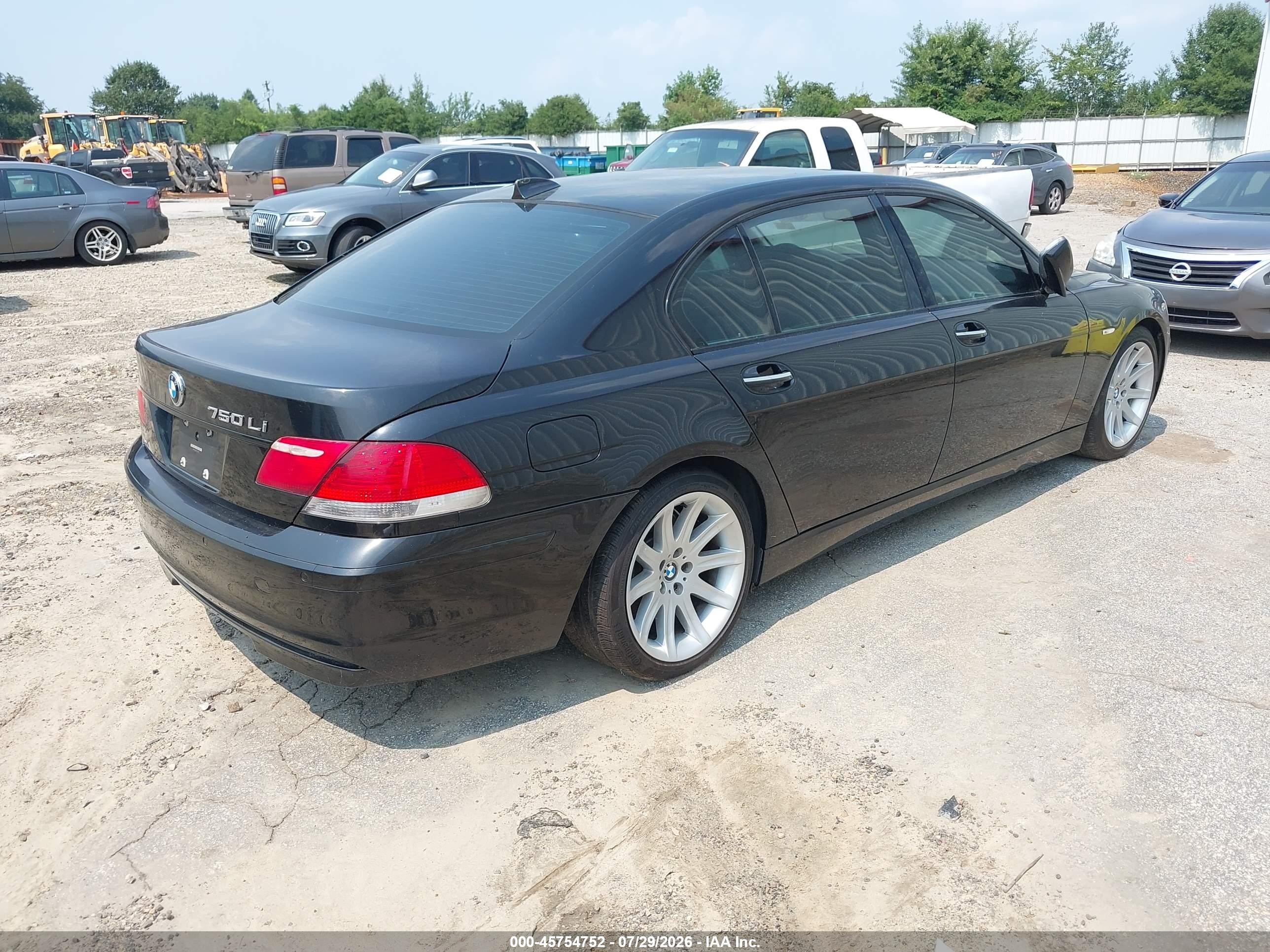 2007 Bmw 750li   Black vin: WBAHN83567DT67933