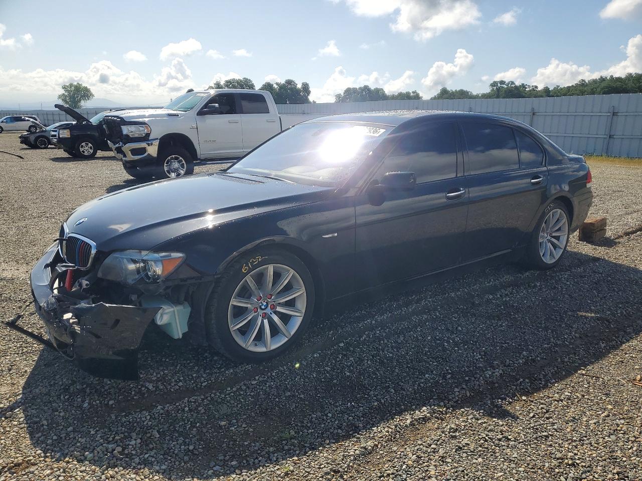2007 Bmw 750 Black vin: WBAHN83567DT74090