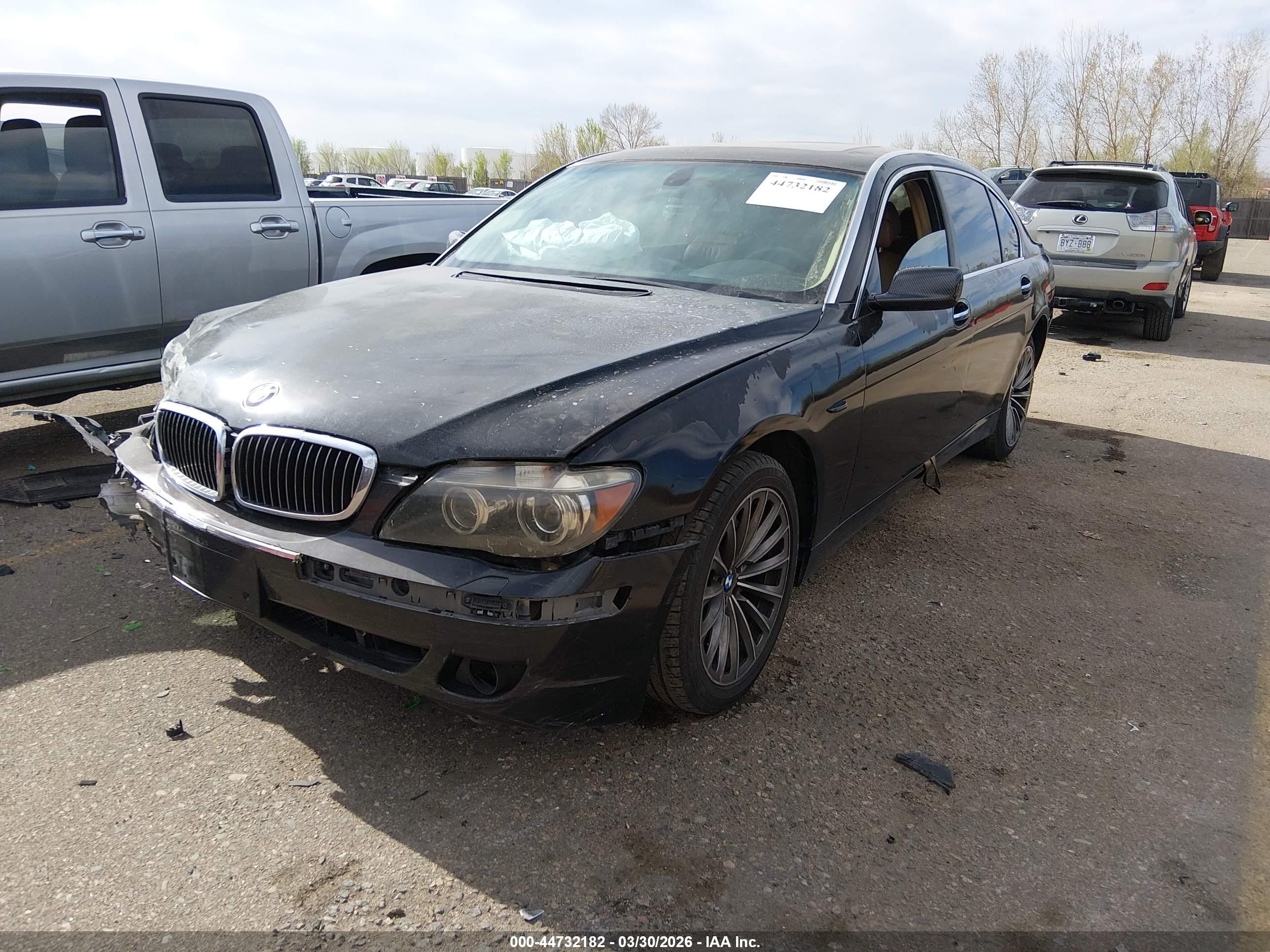 2008 Bmw 750li   Black vin: WBAHN83568DT77718